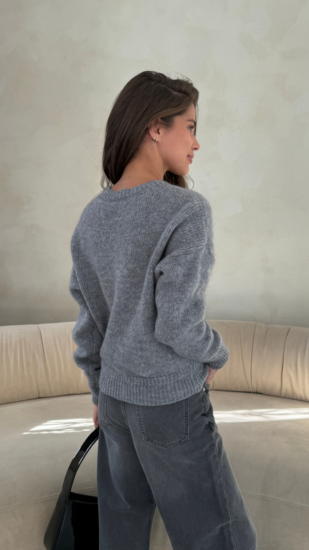 Reyna Soft Alpaca Cardigan - Dark Grey