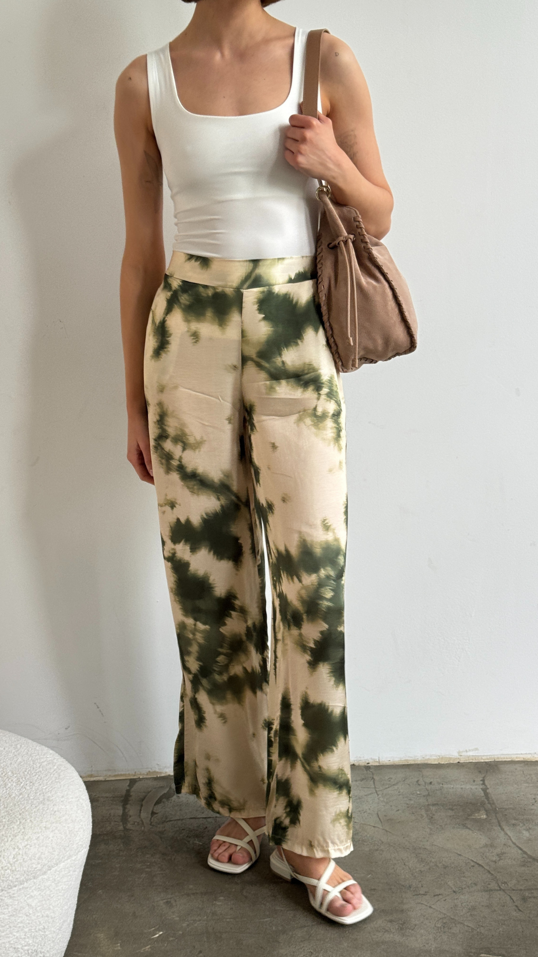 Emerson Trousers - Khaki Tie Dye Print