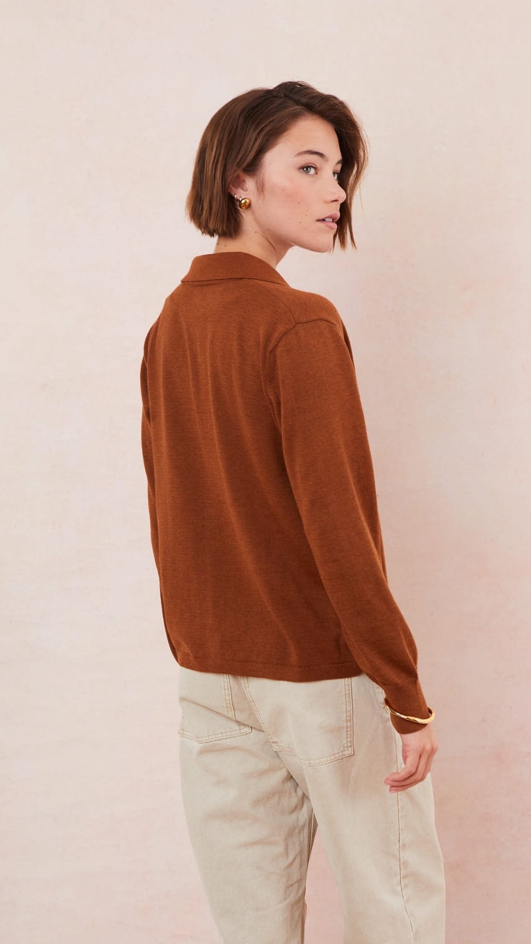 Kora Knitted Twin Set - Terracota