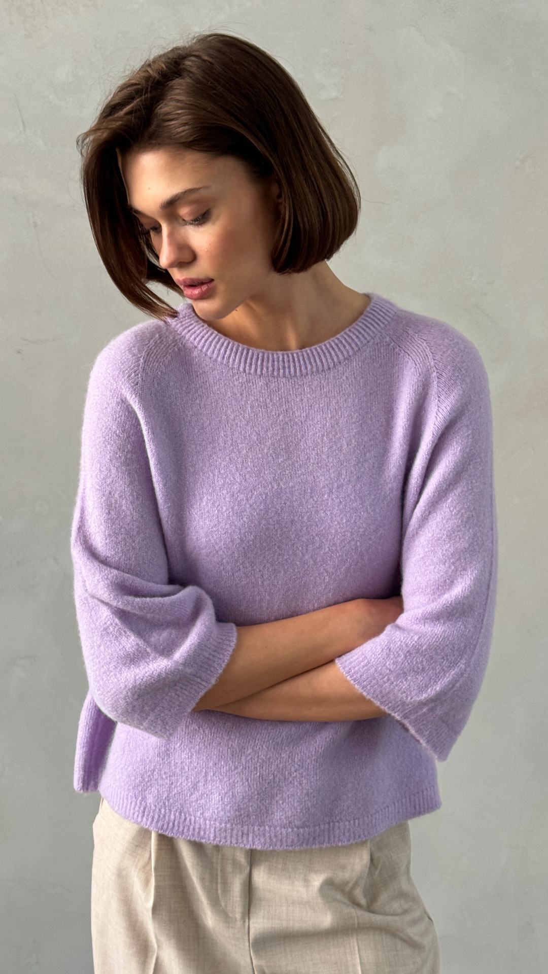 Piper Alpaca Knit - Lilac