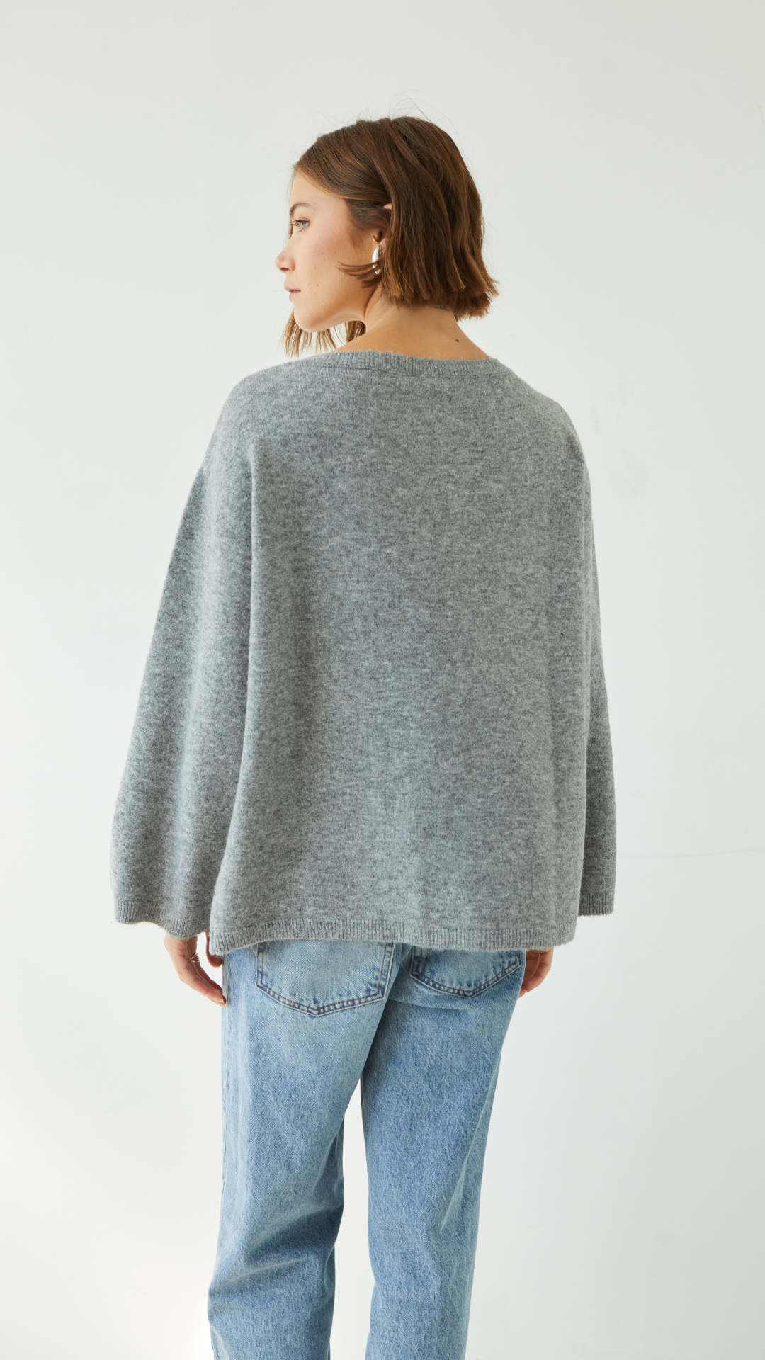 Erin Reversible Sweater - Grey