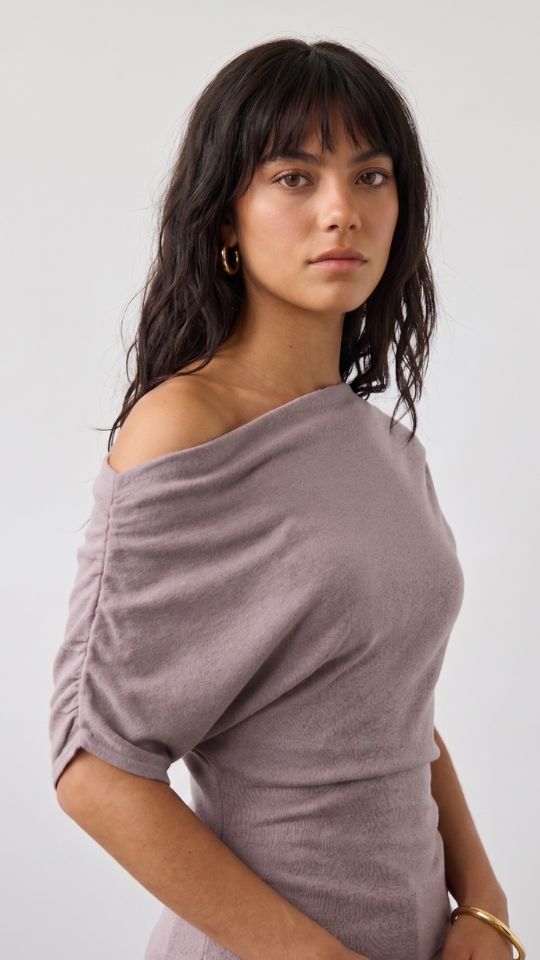 Nadine Off-Shoulder Top - Mink