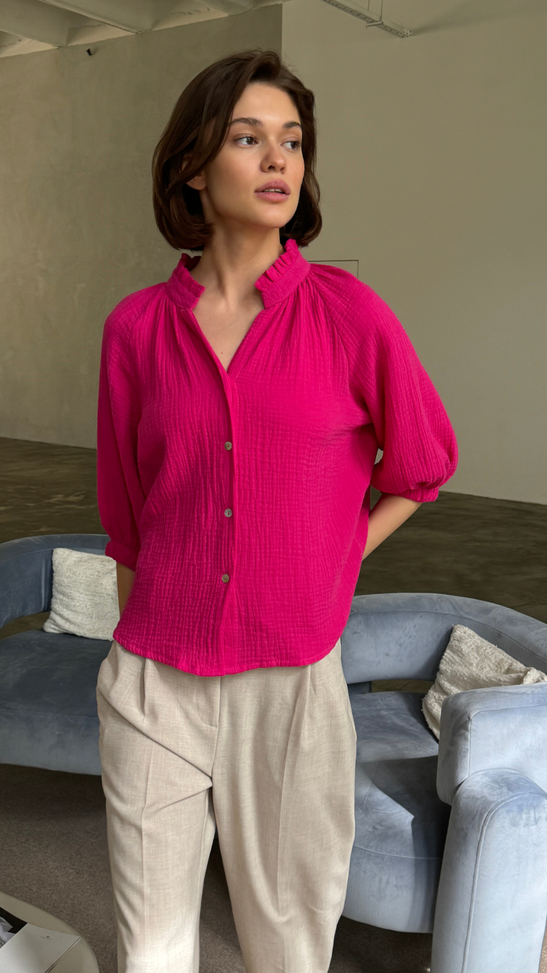 Maddie Shirt - Fuchsia