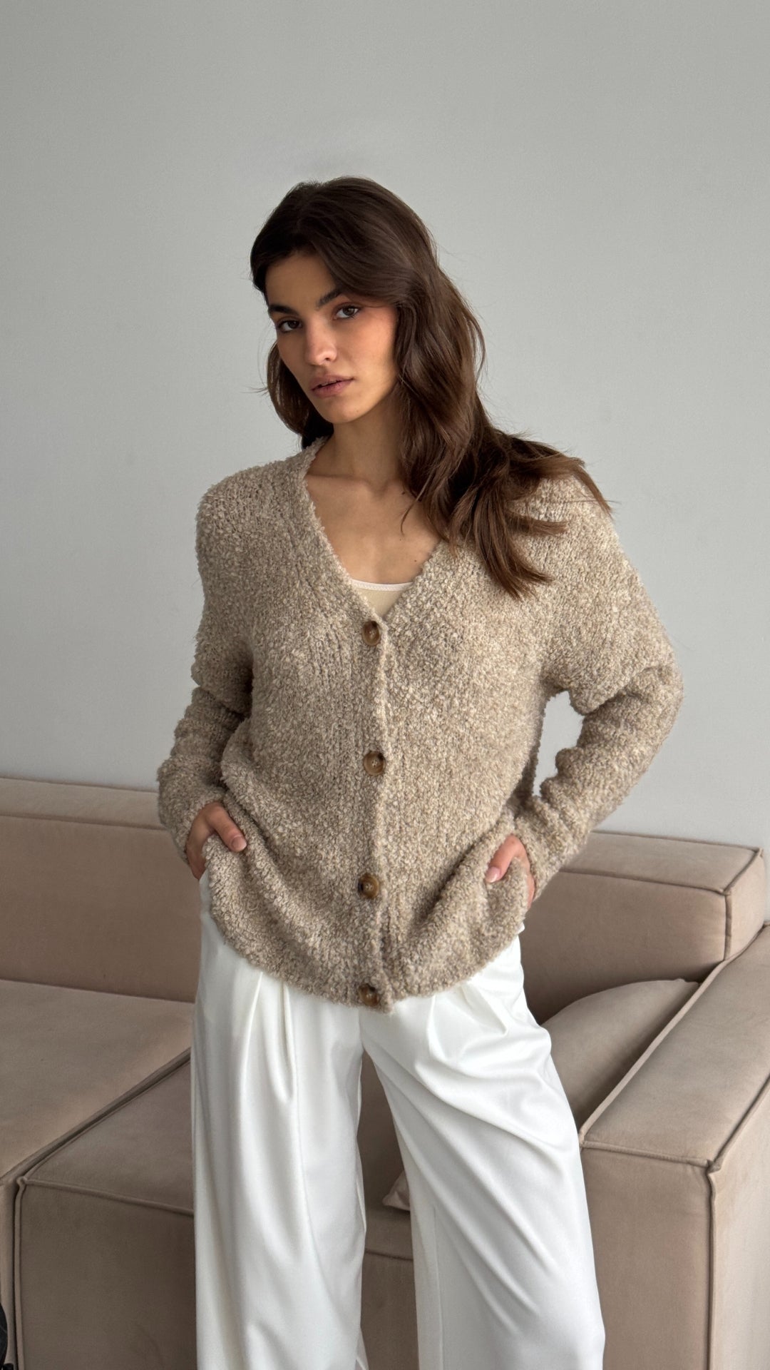 Ella Cardigan - Sand