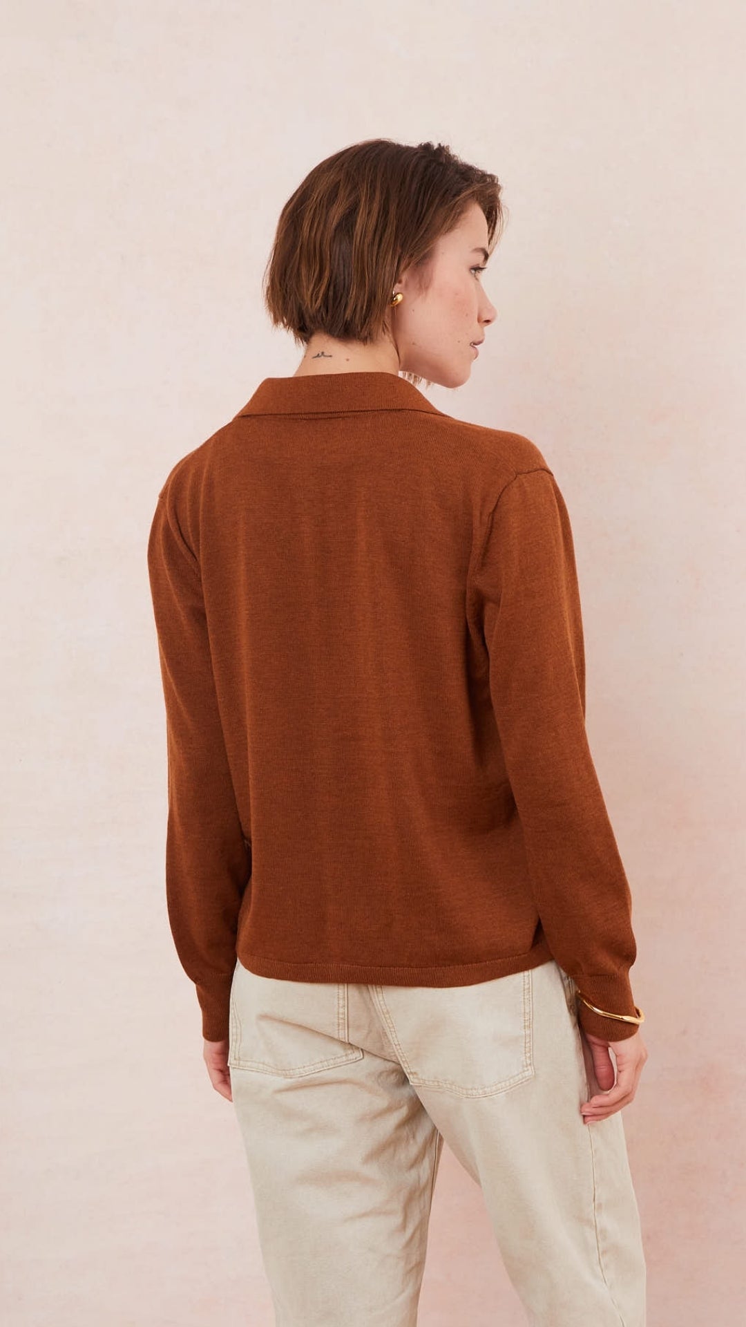 Kora Knitted Twin Set - Terracota