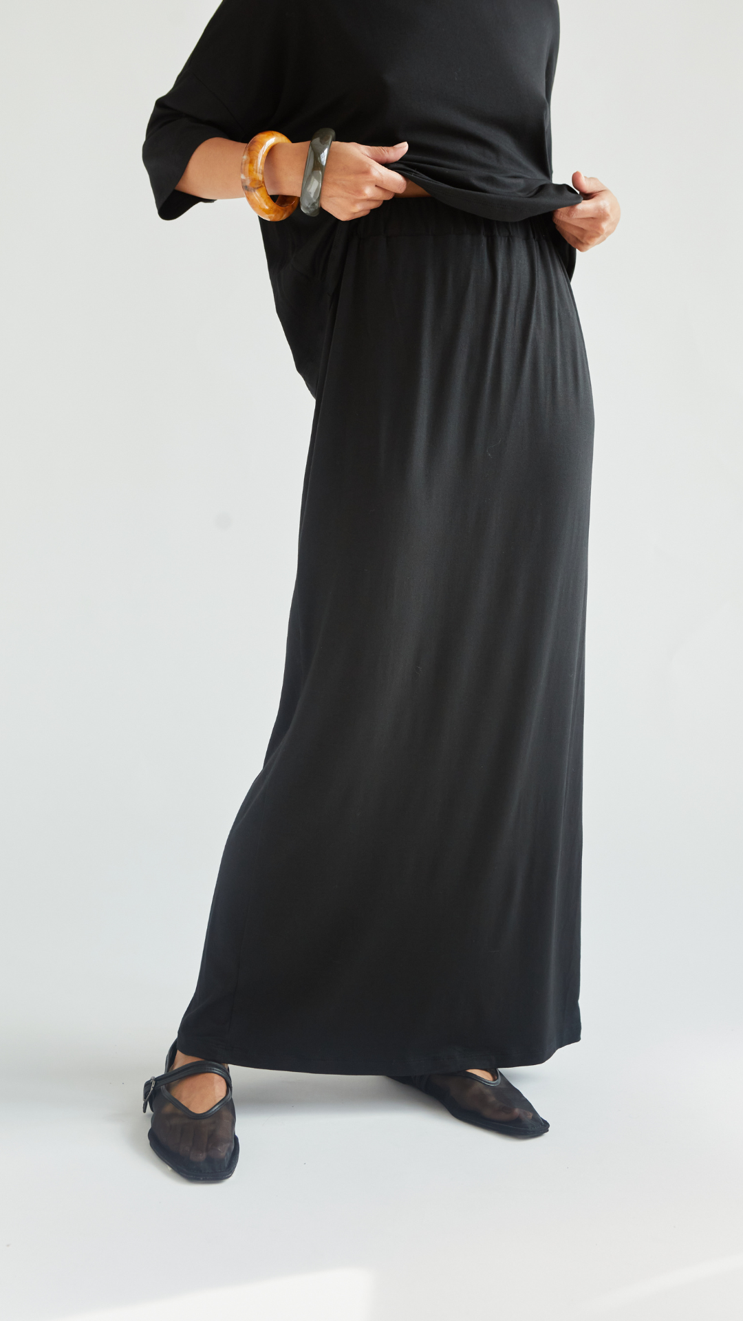 Aria Jersey Skirt - Black