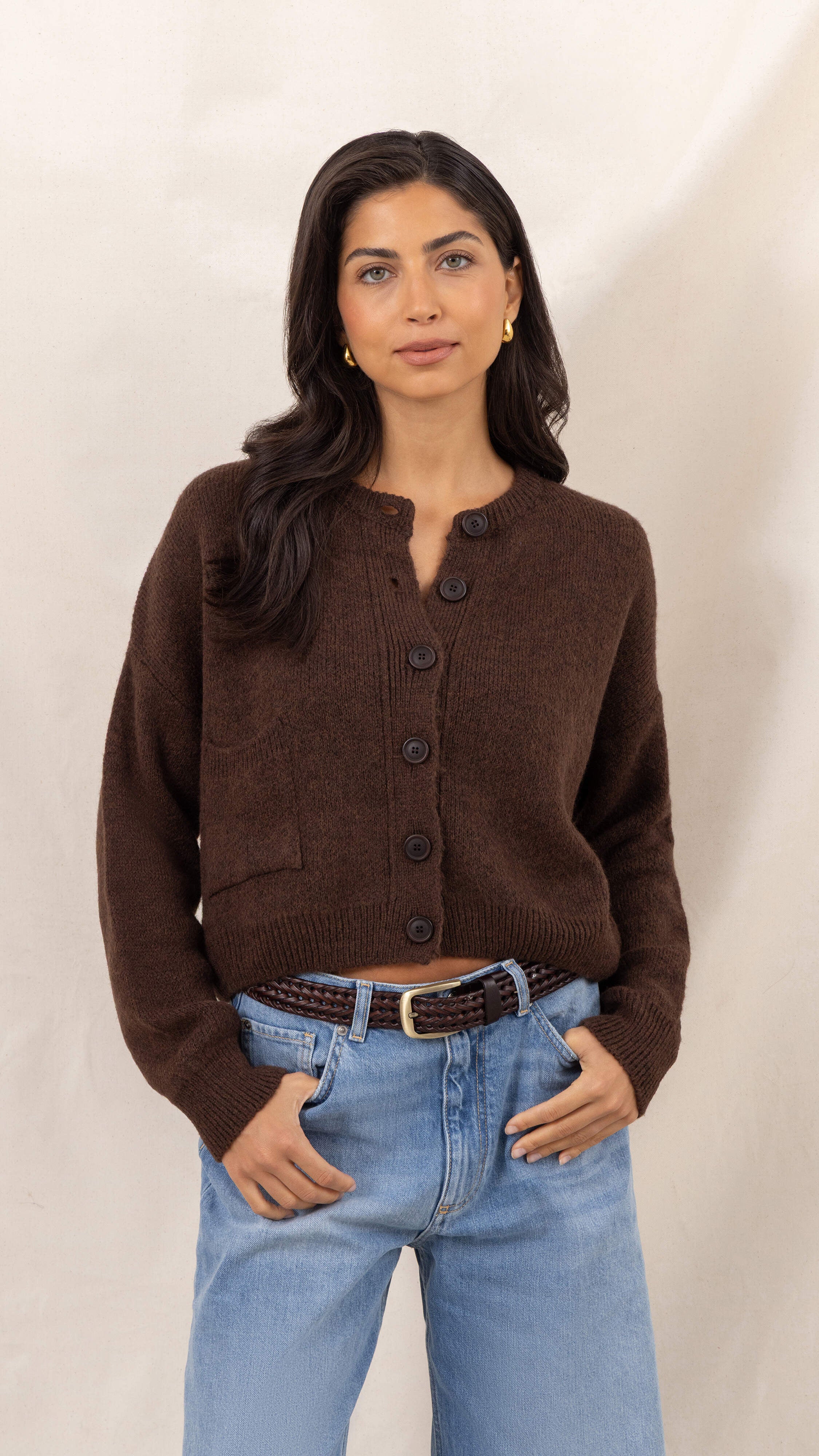 Carla Cardigan - Dark Espresso