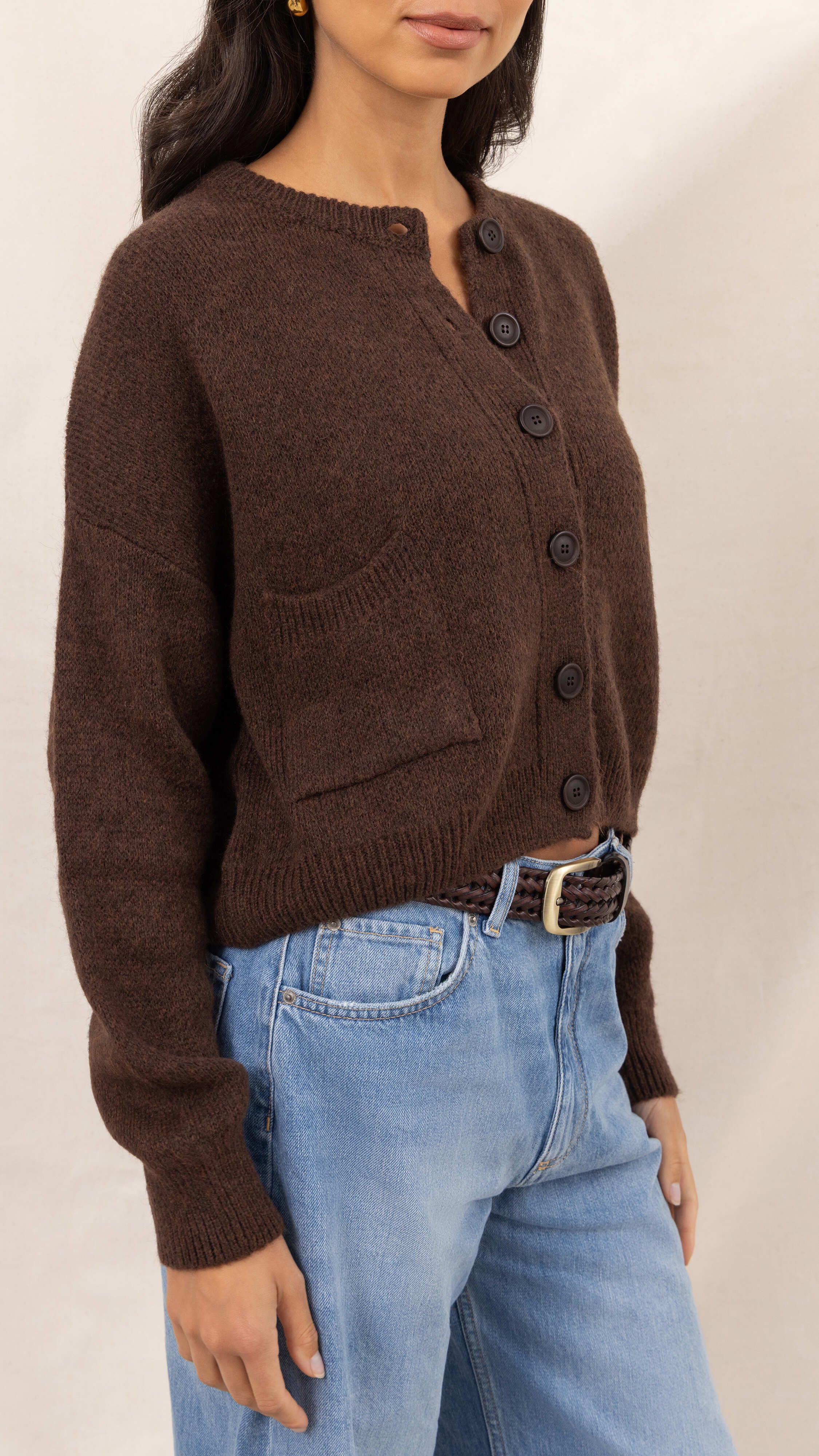 Carla Cardigan - Dark Espresso