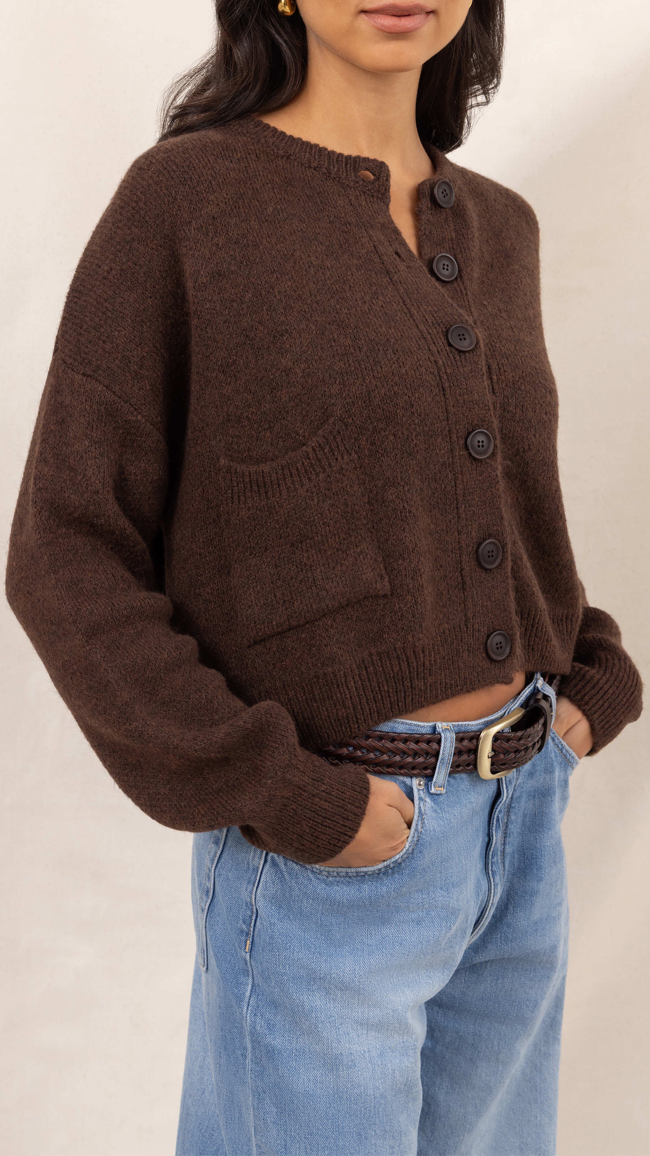 Carla Cardigan - Dark Espresso