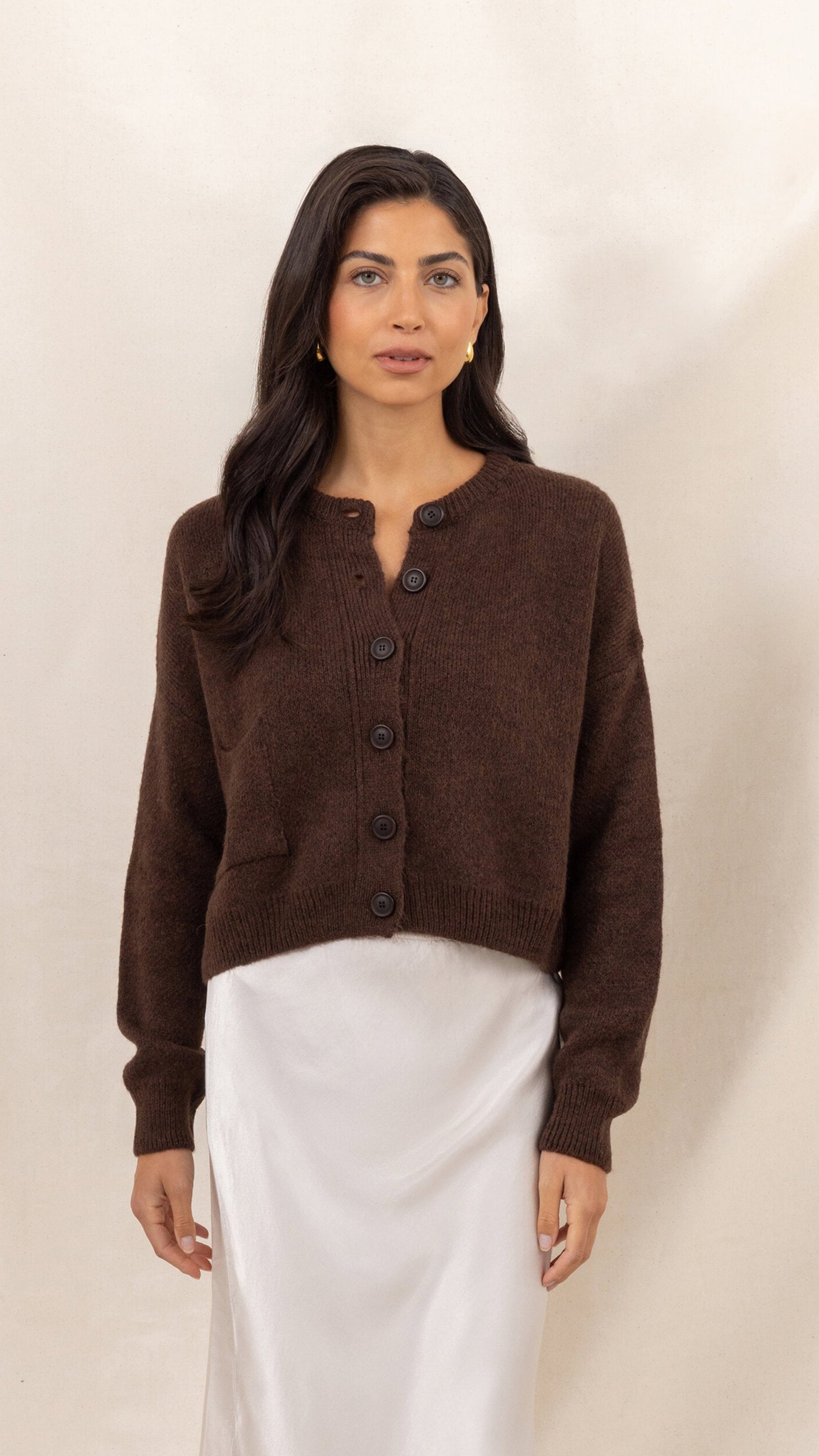 Carla Cardigan - Dark Espresso