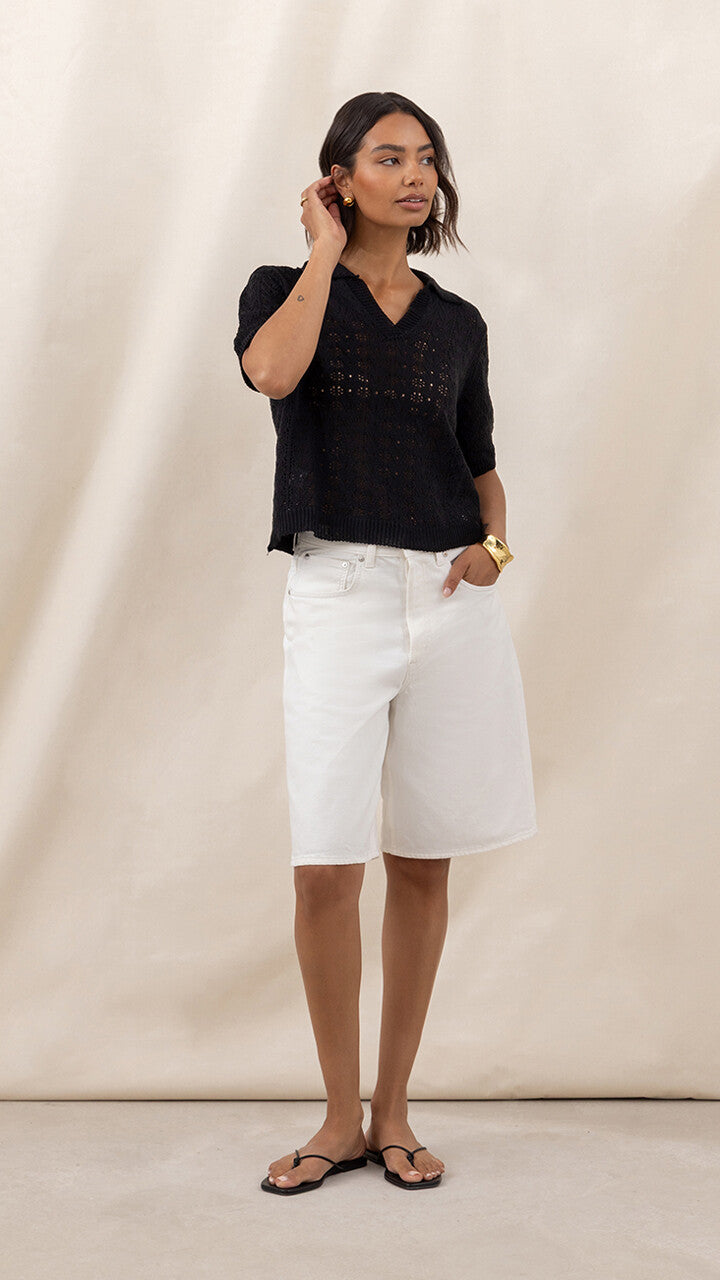 Letty Crochet Top - Black