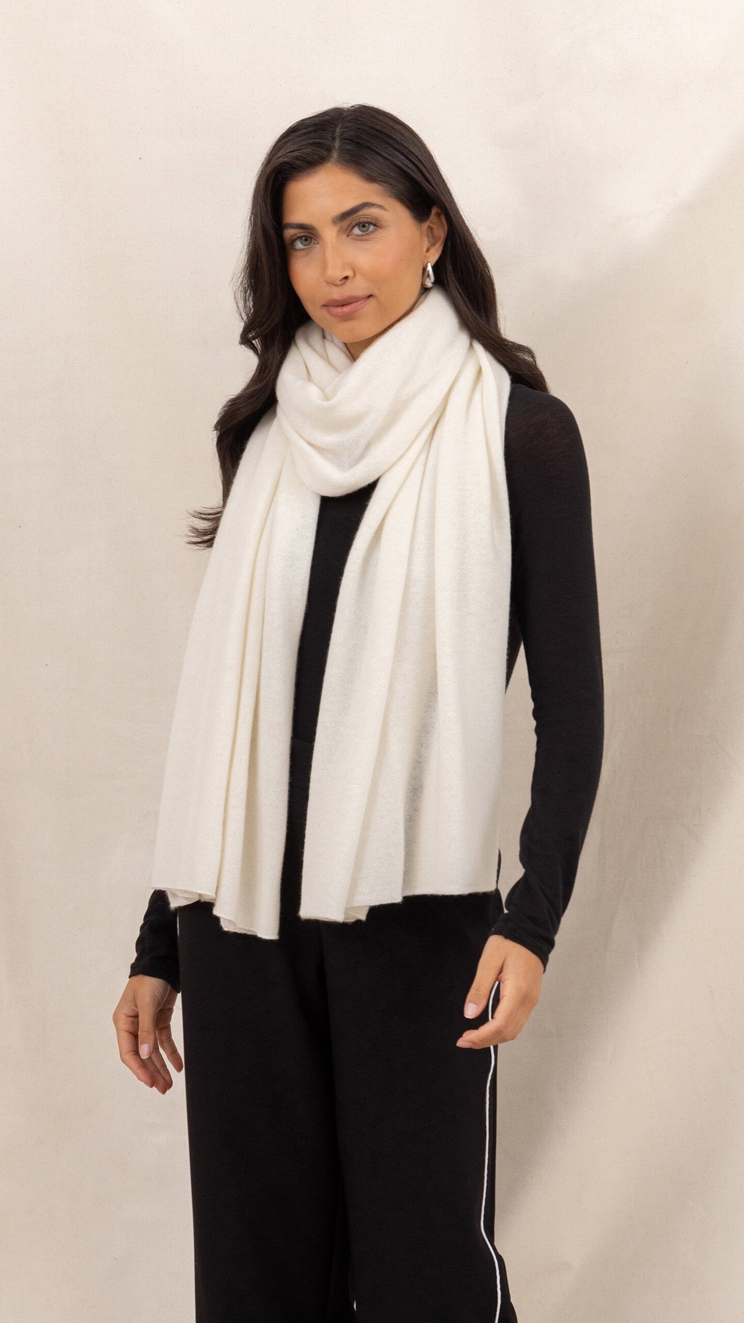 Cashmere Travel Wrap - Winter White