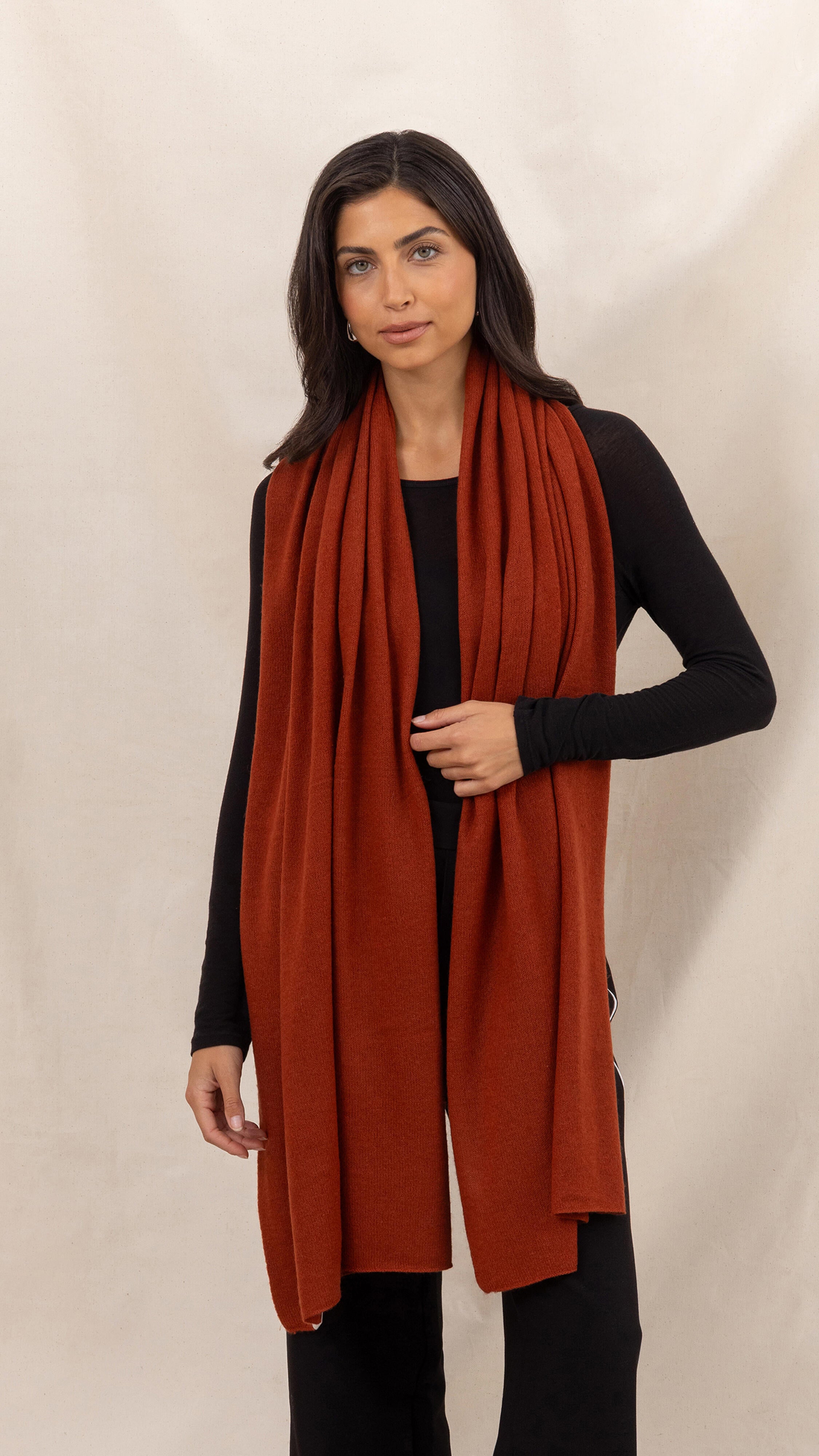 Cashmere Travel Wrap - Terracotta