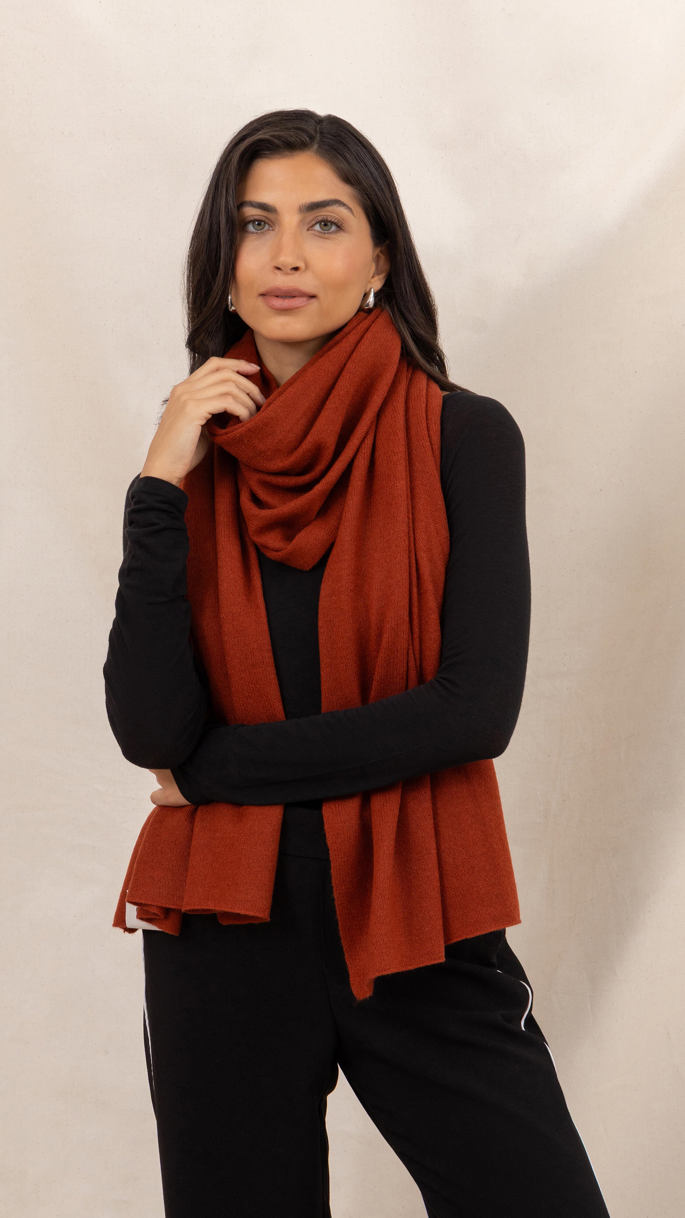 Cashmere Travel Wrap - Terracotta