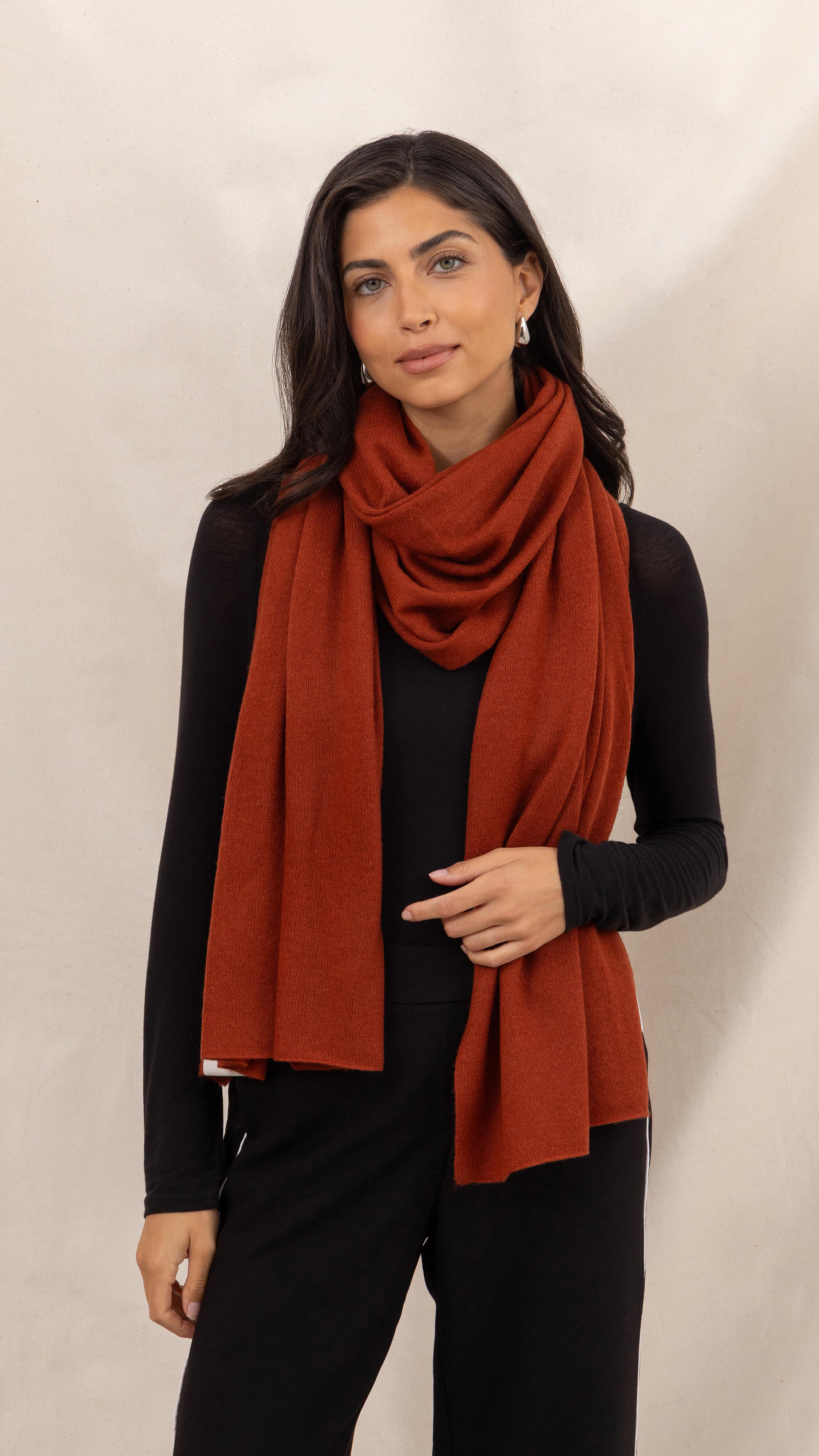 Cashmere Travel Wrap - Terracotta