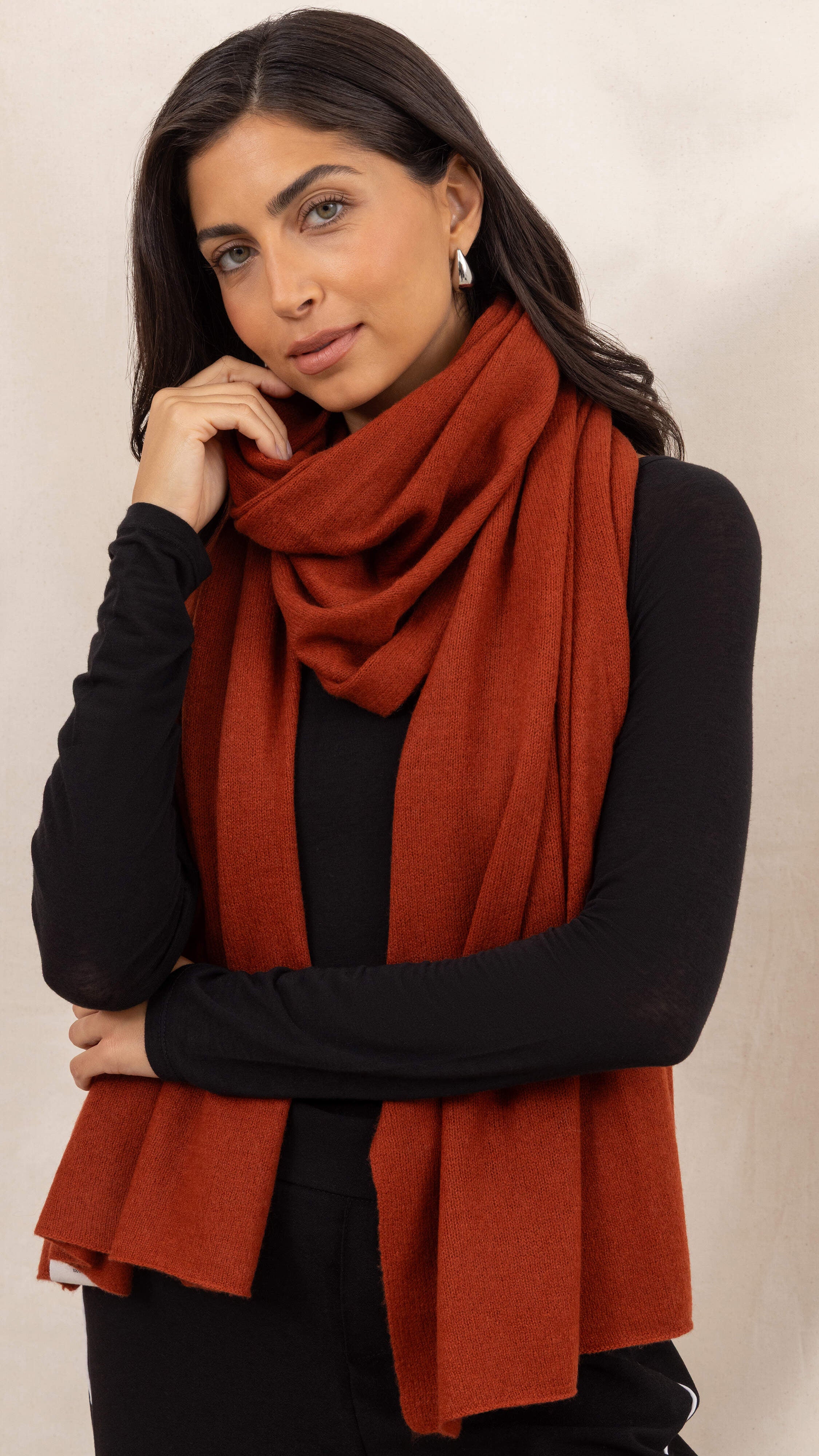 Cashmere Travel Wrap - Terracotta