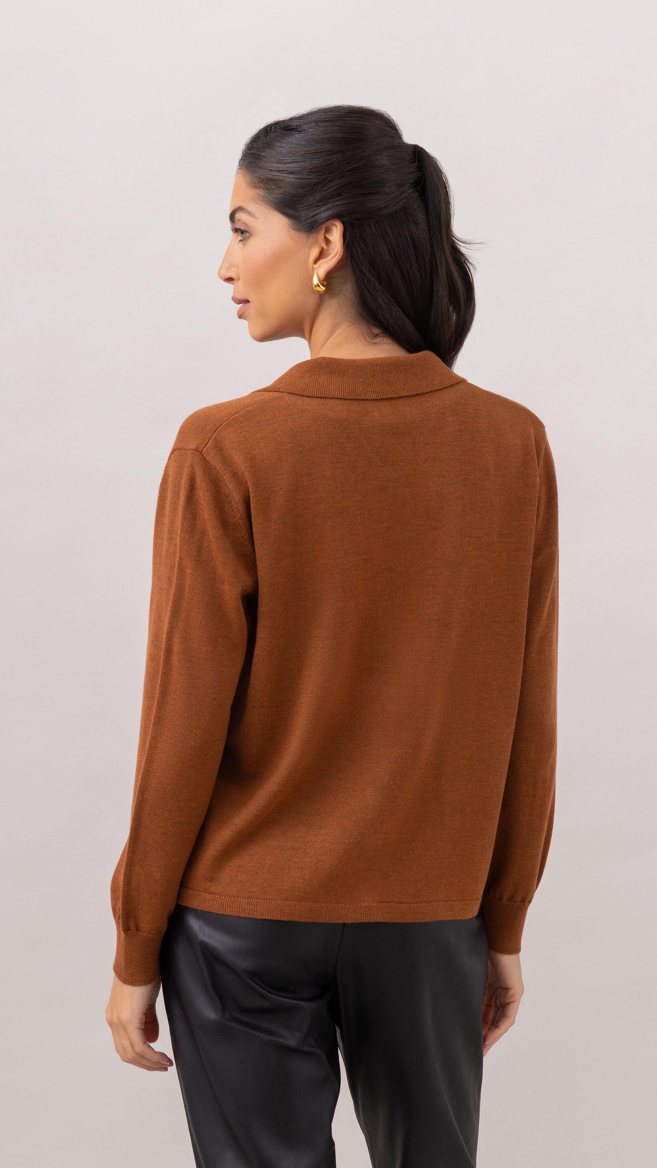 Kora Knitted Twin Set - Terracotta