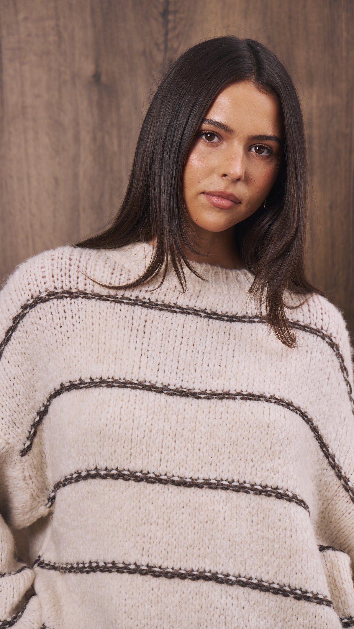 Luana Striped Jumper - Ivory
