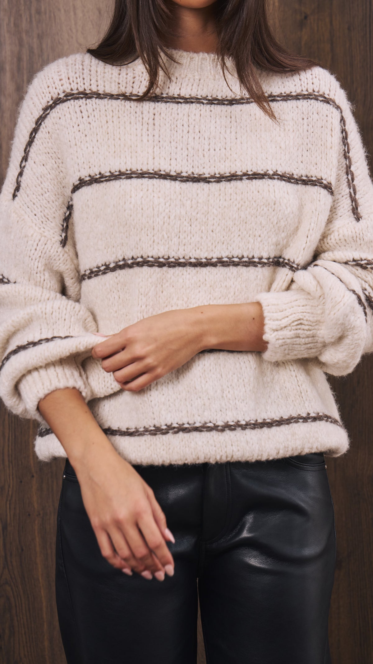 Luana Striped Jumper - Ivory