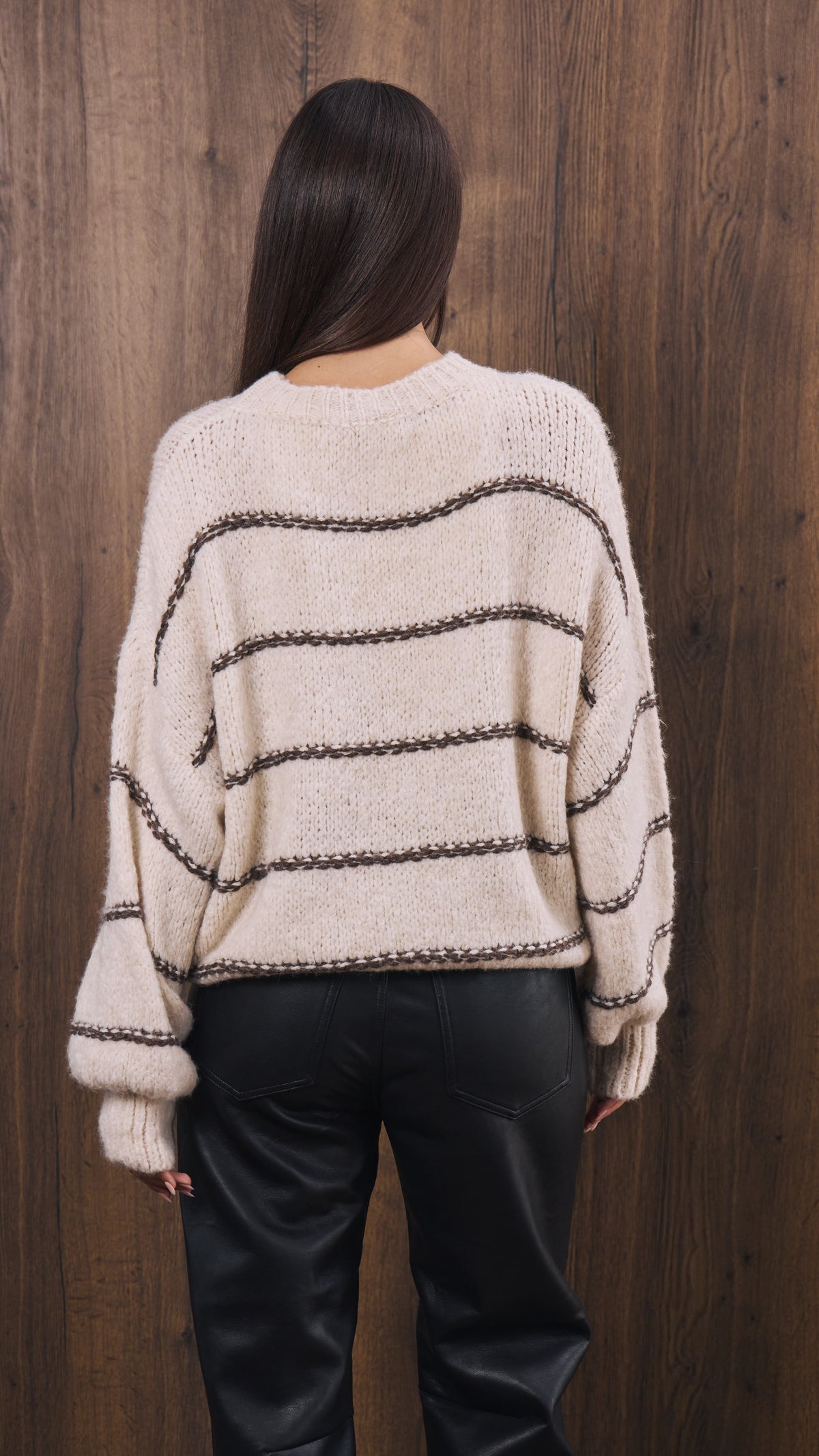Luana Striped Jumper - Ivory