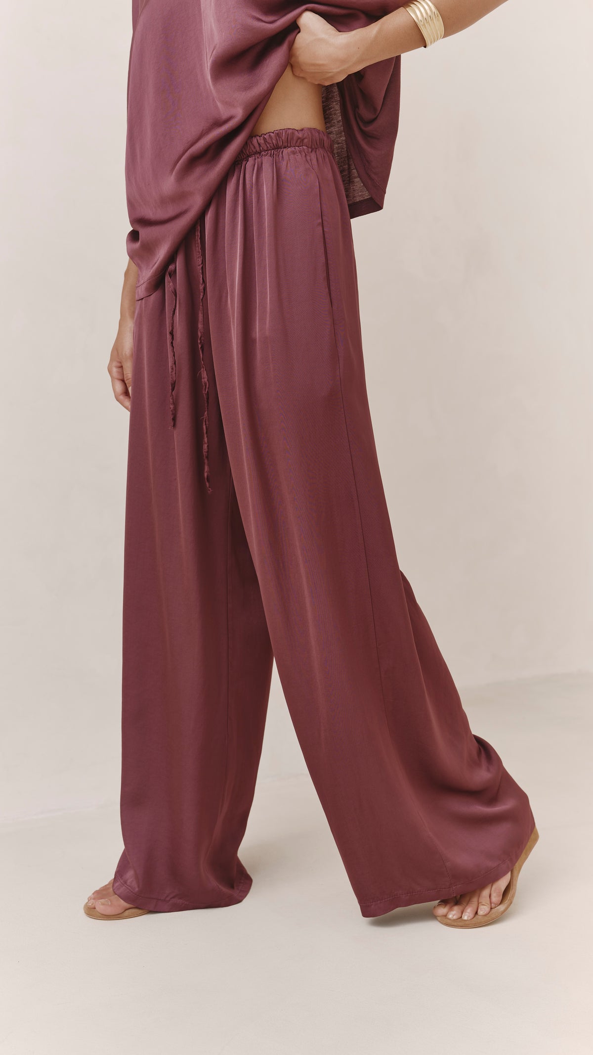 Parker Satin Set - Burgundy