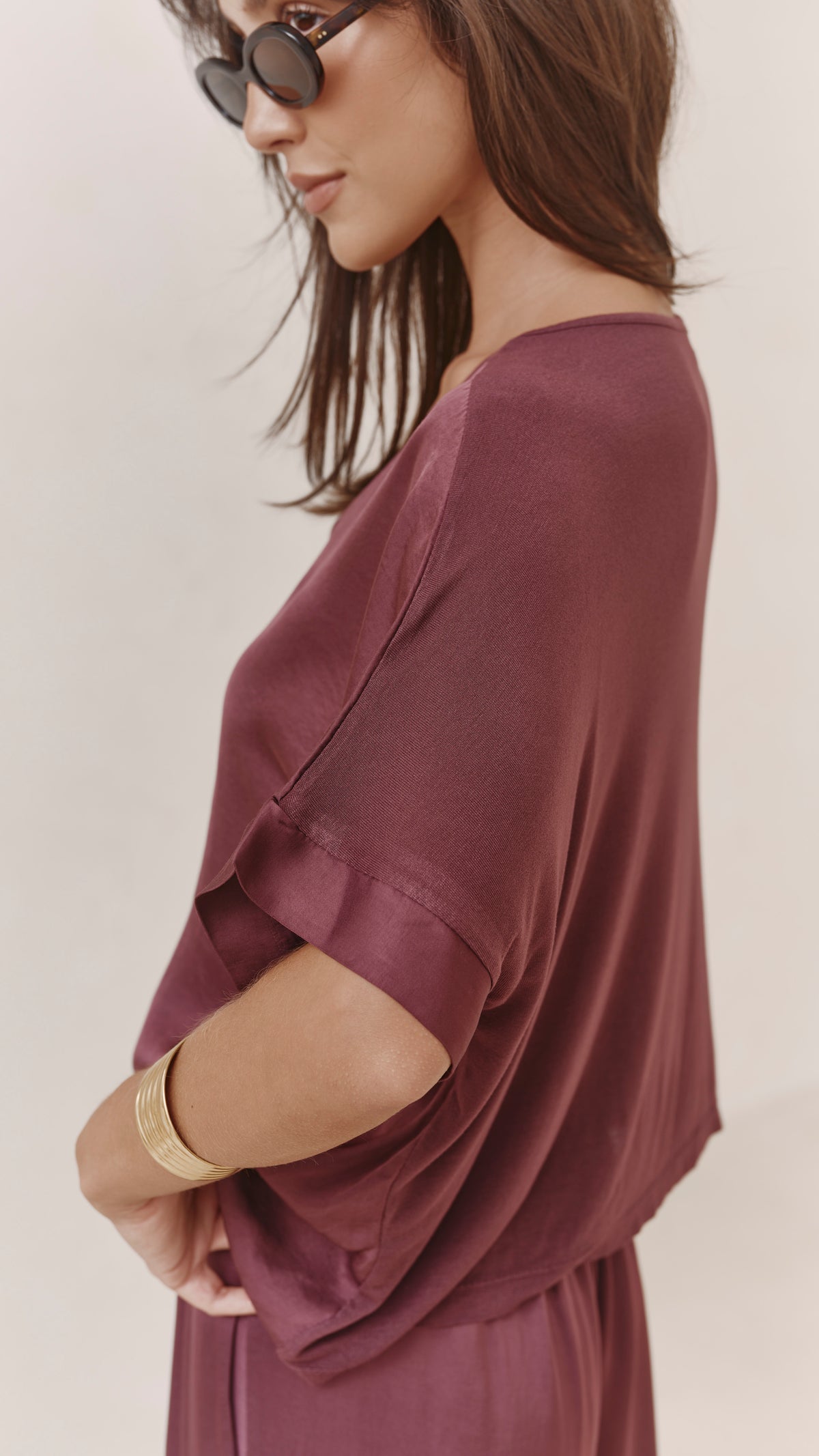Parker Satin Set - Burgundy