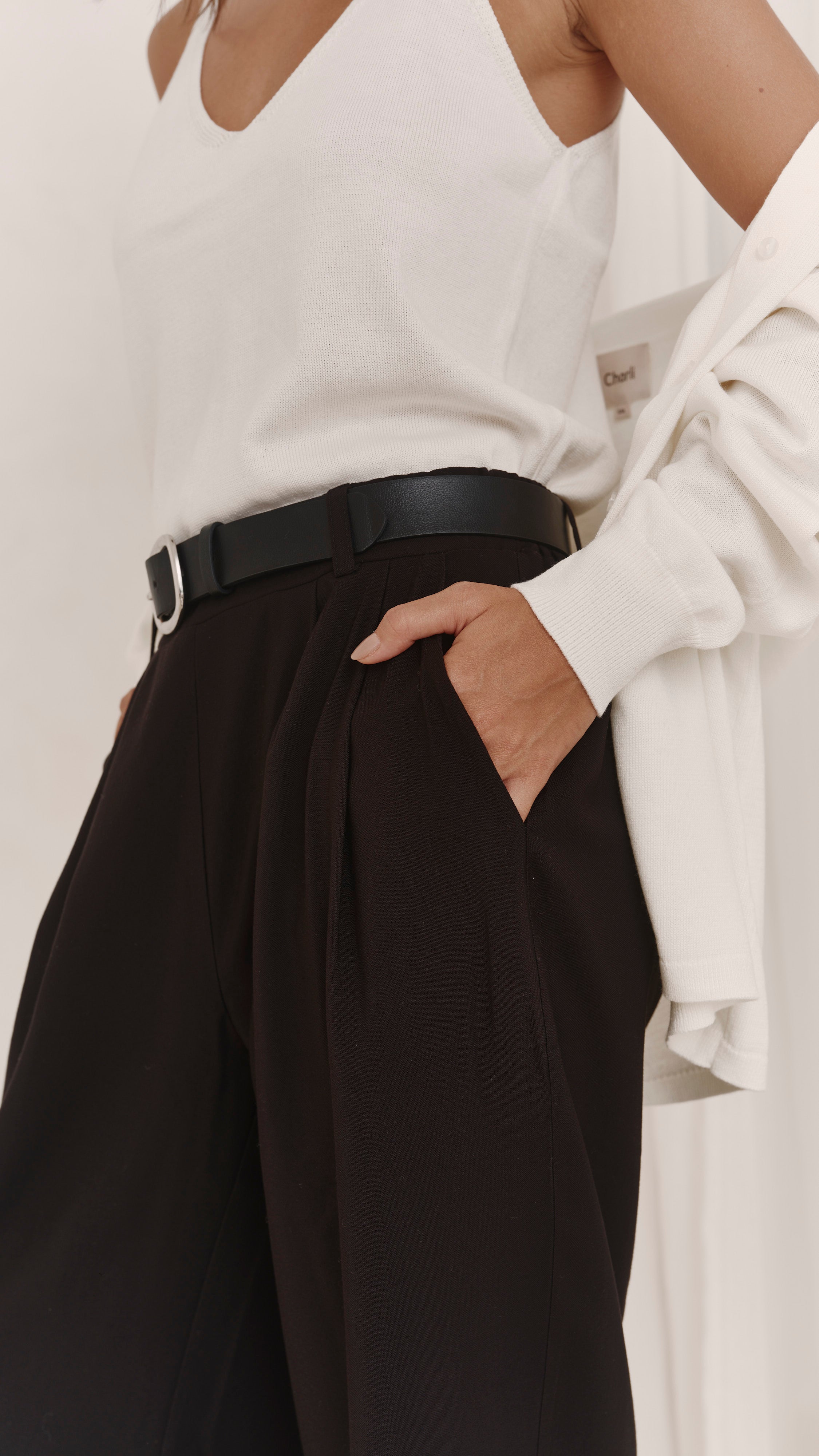 Ella Pleated Trousers - Black