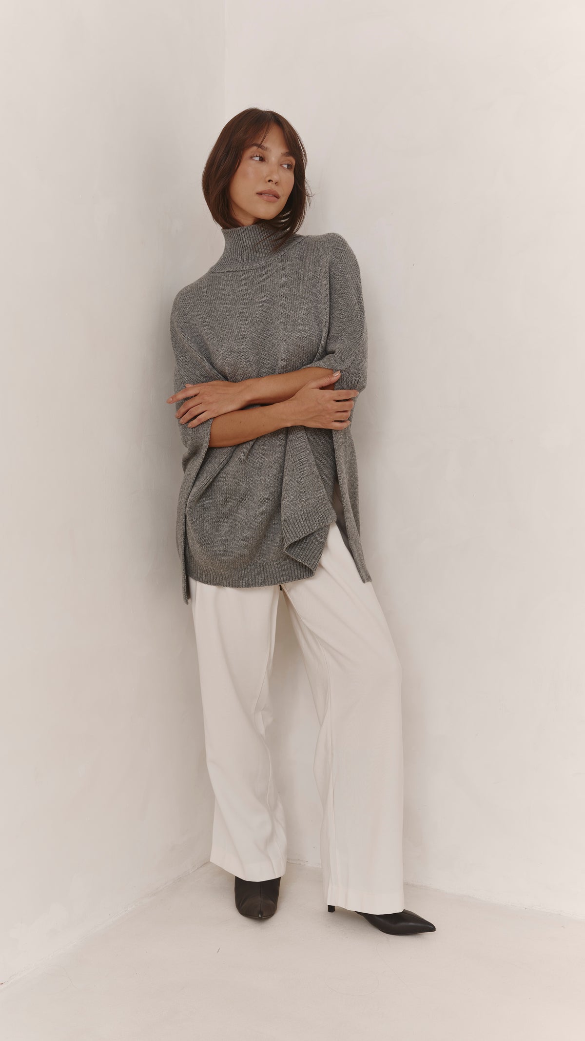 Tilly Wool Blend Knit - Grey Melange