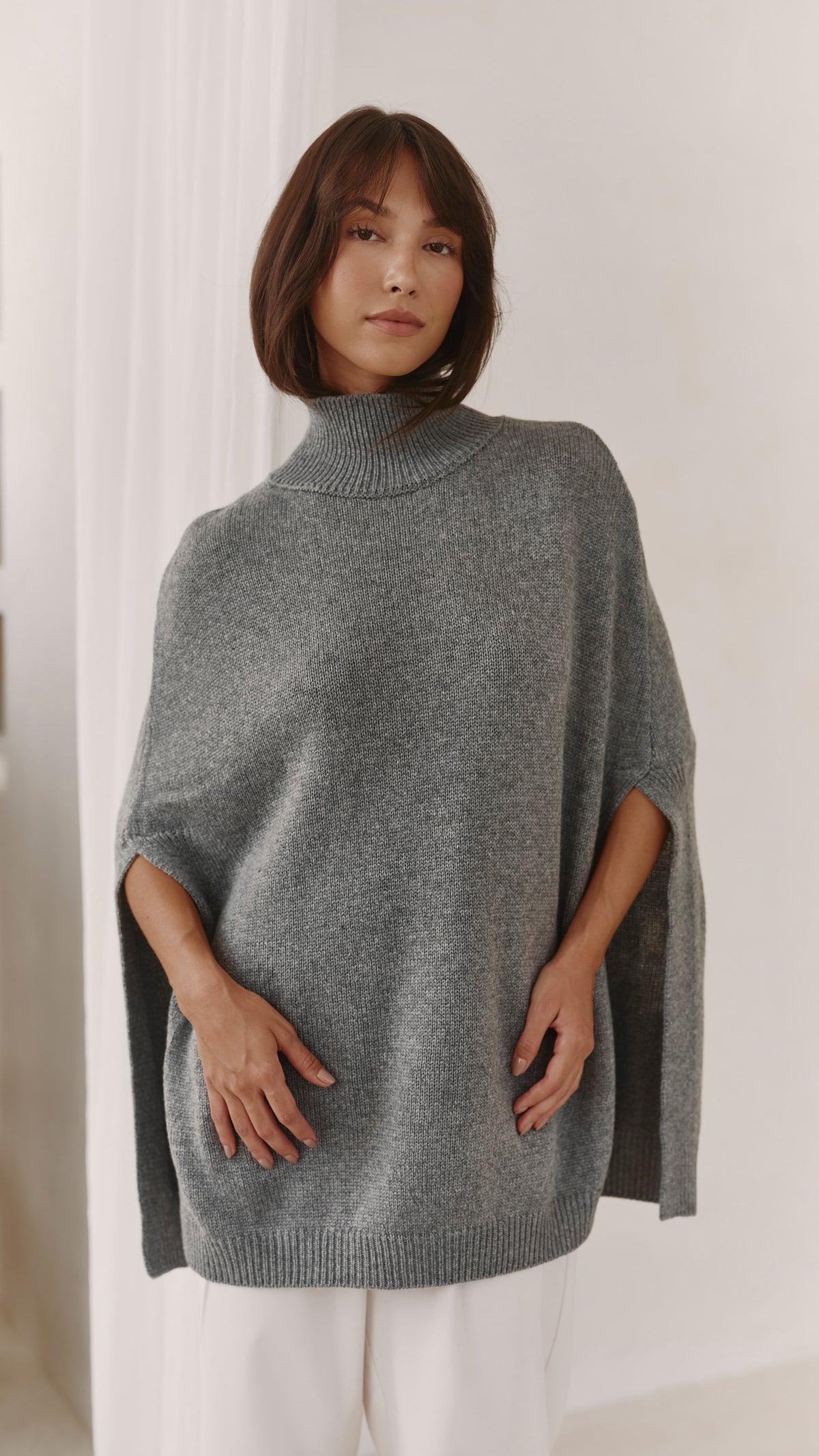 Tilly Wool Blend Knit - Grey Melange