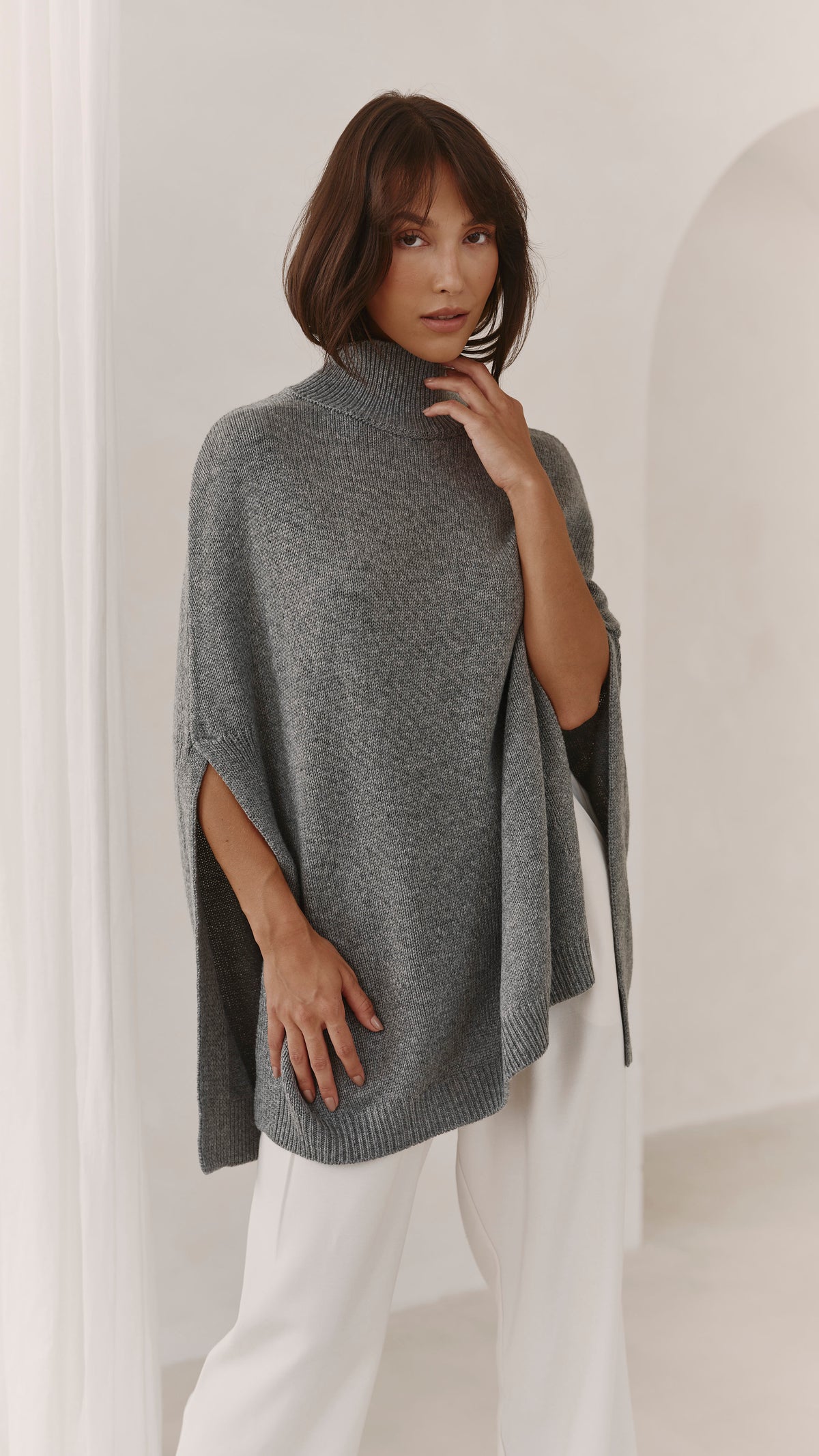 Tilly Wool Blend Knit - Grey Melange