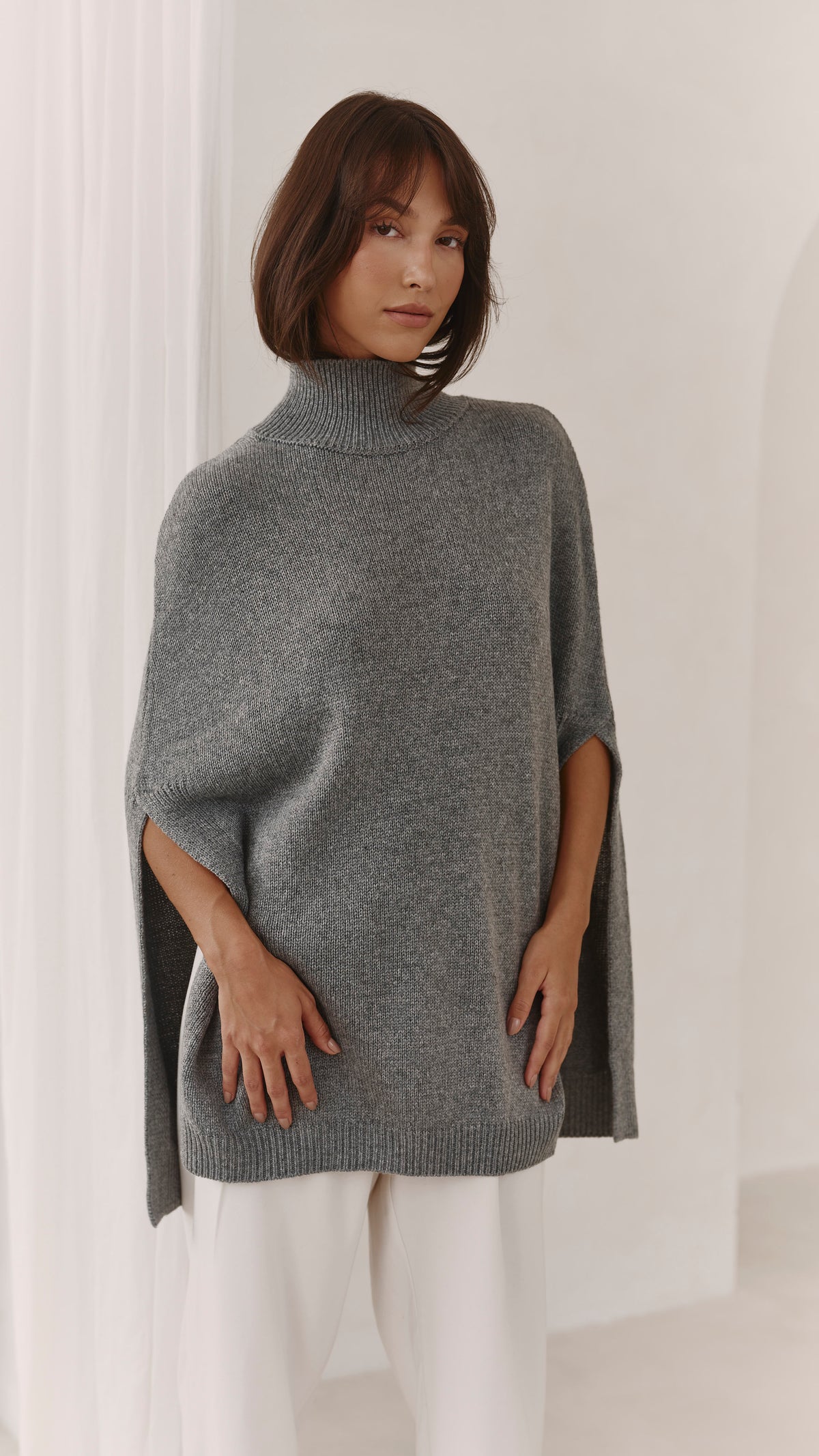 Tilly Wool Blend Knit - Grey Melange