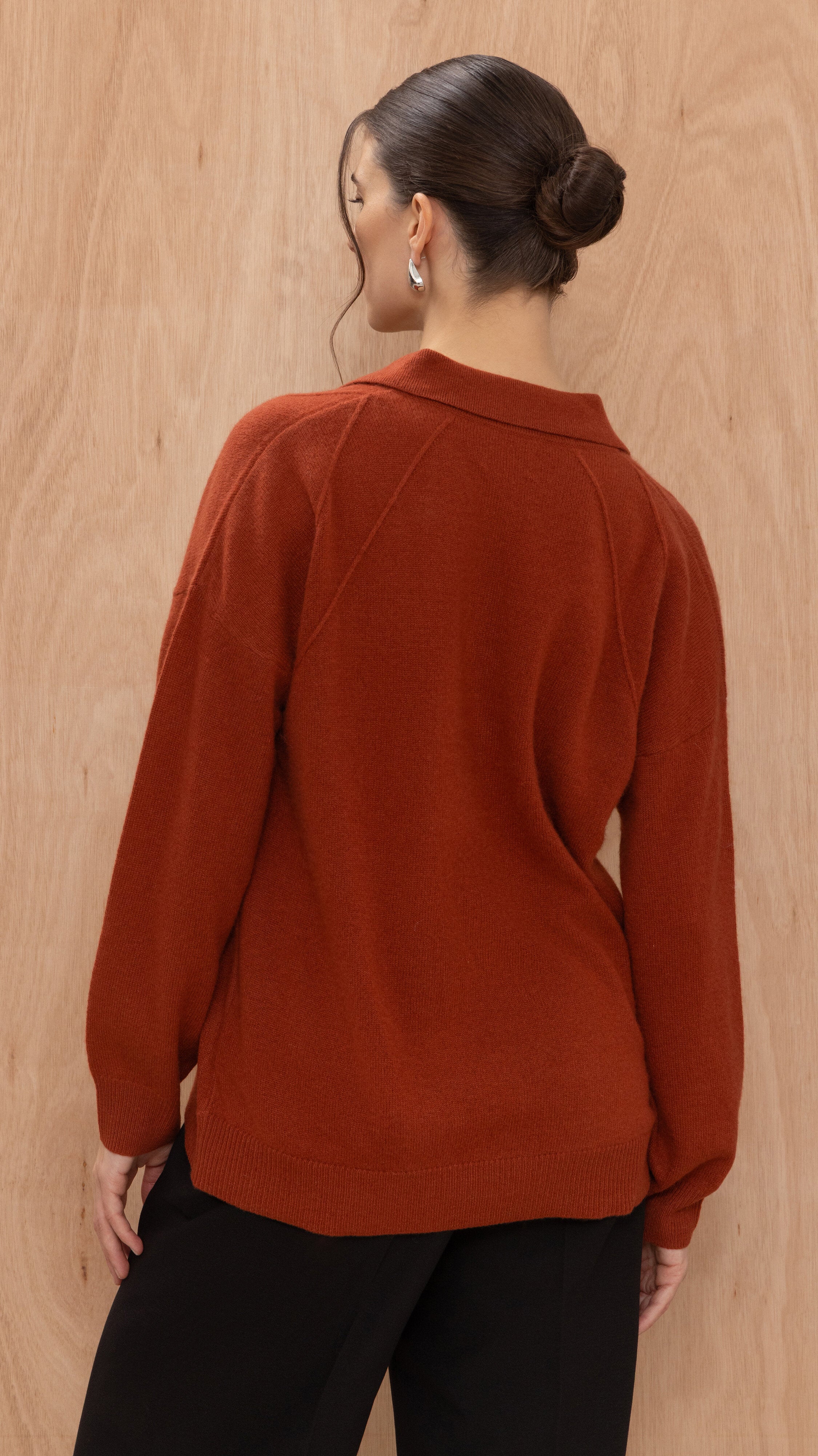 Caprice Cashmere sweater - Terracotta