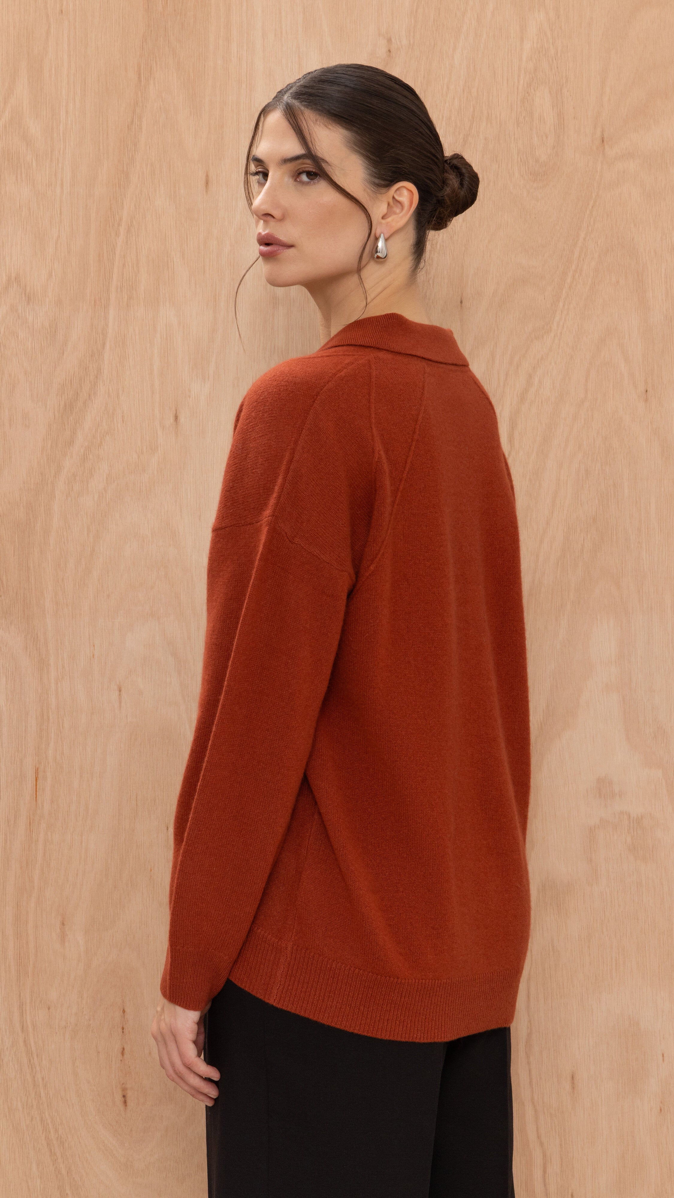Caprice Cashmere sweater - Terracotta