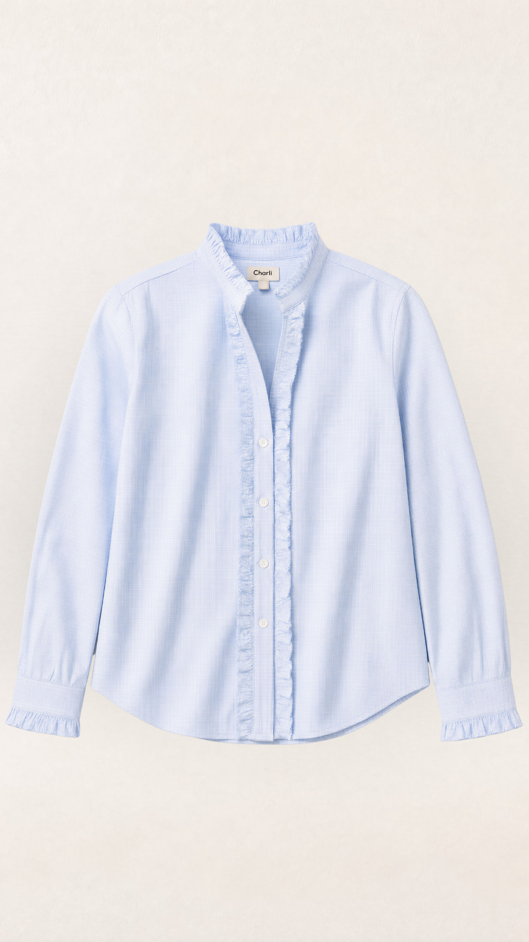 Daria Shirt - Soft Blue Check