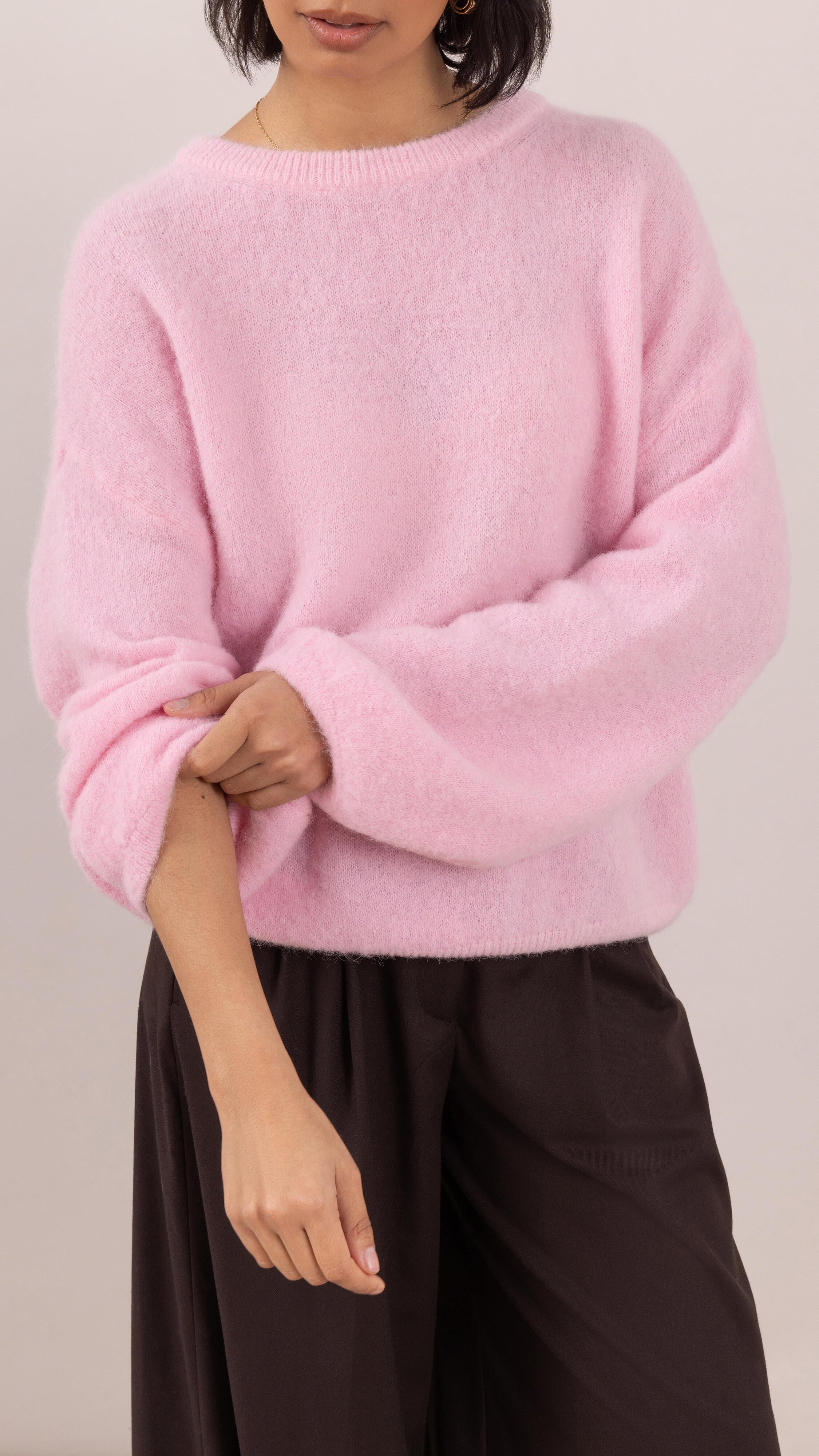 Maxine Alpaca Sweater - Powder Pink
