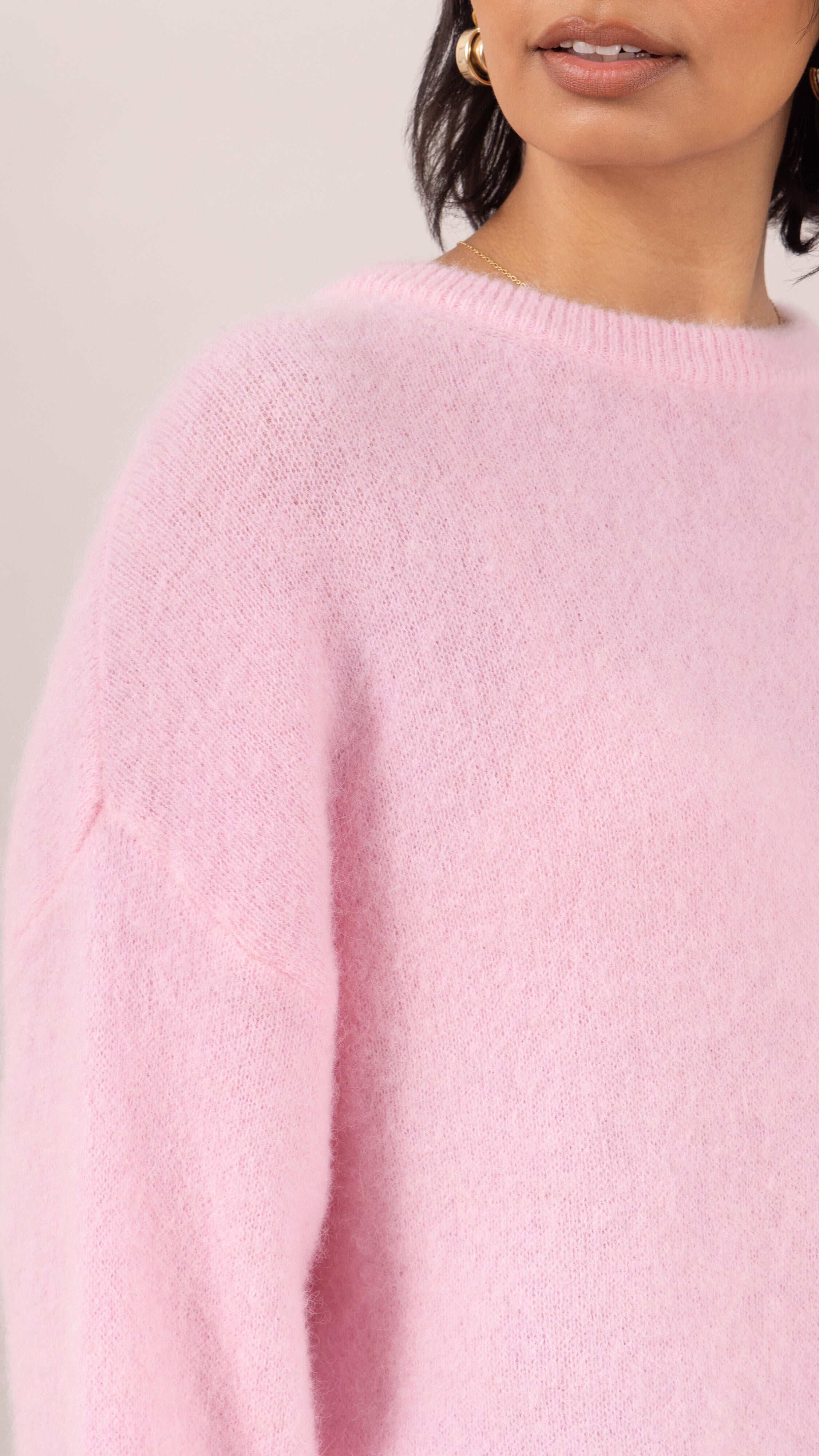 Maxine Alpaca Sweater - Powder Pink