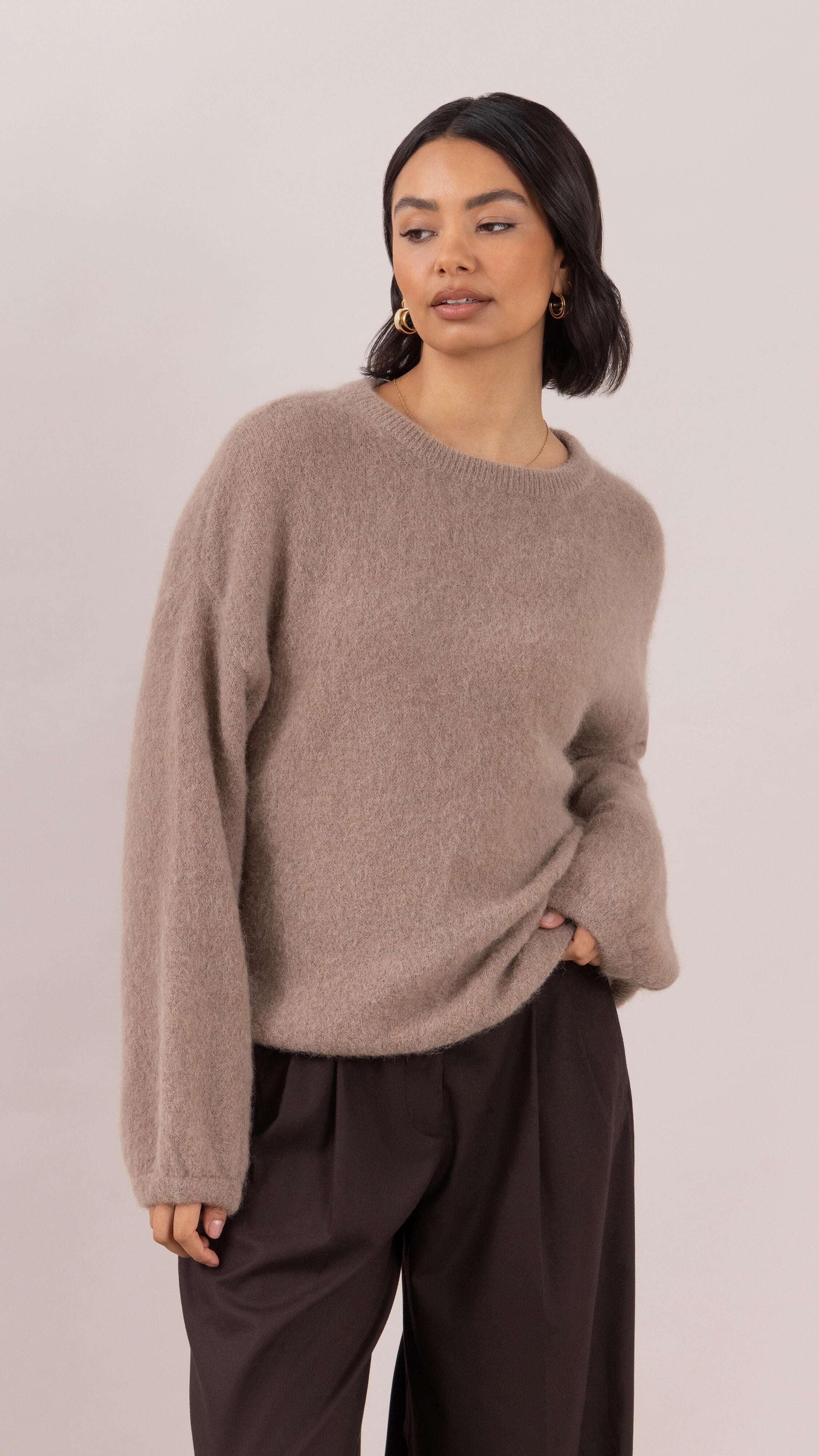 Maxine Alpaca Sweater - Mink