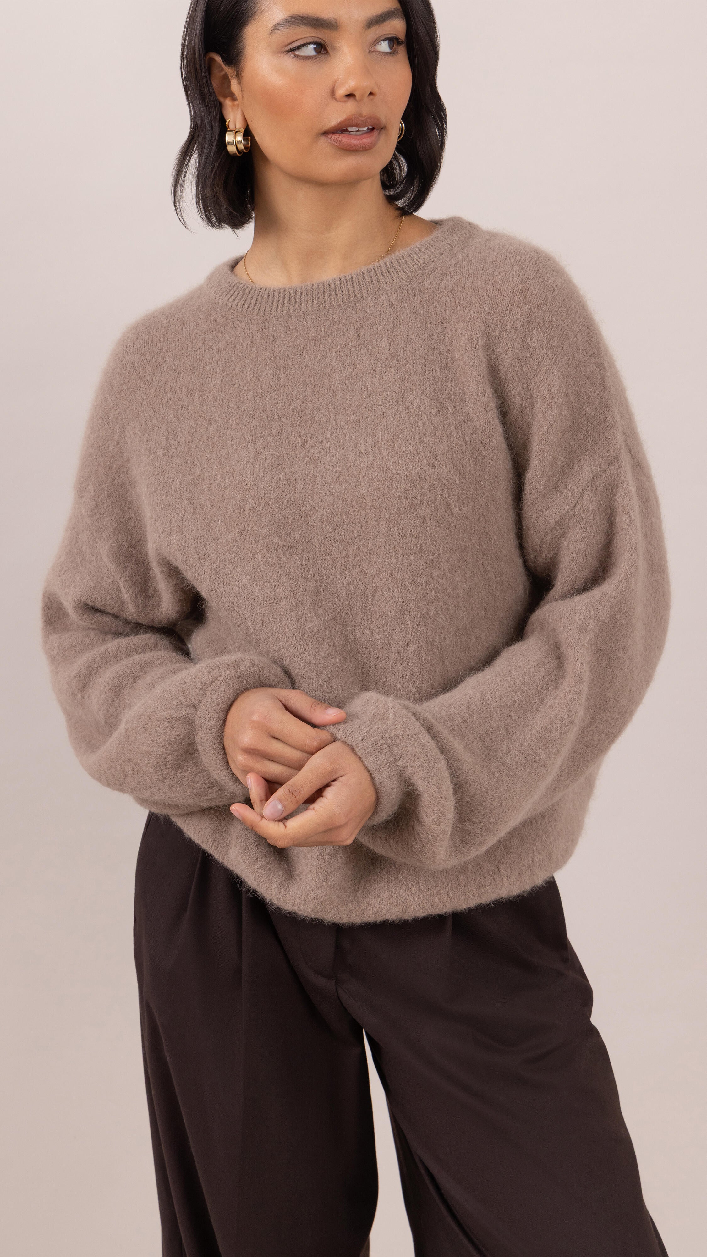 Maxine Alpaca Sweater - Mink