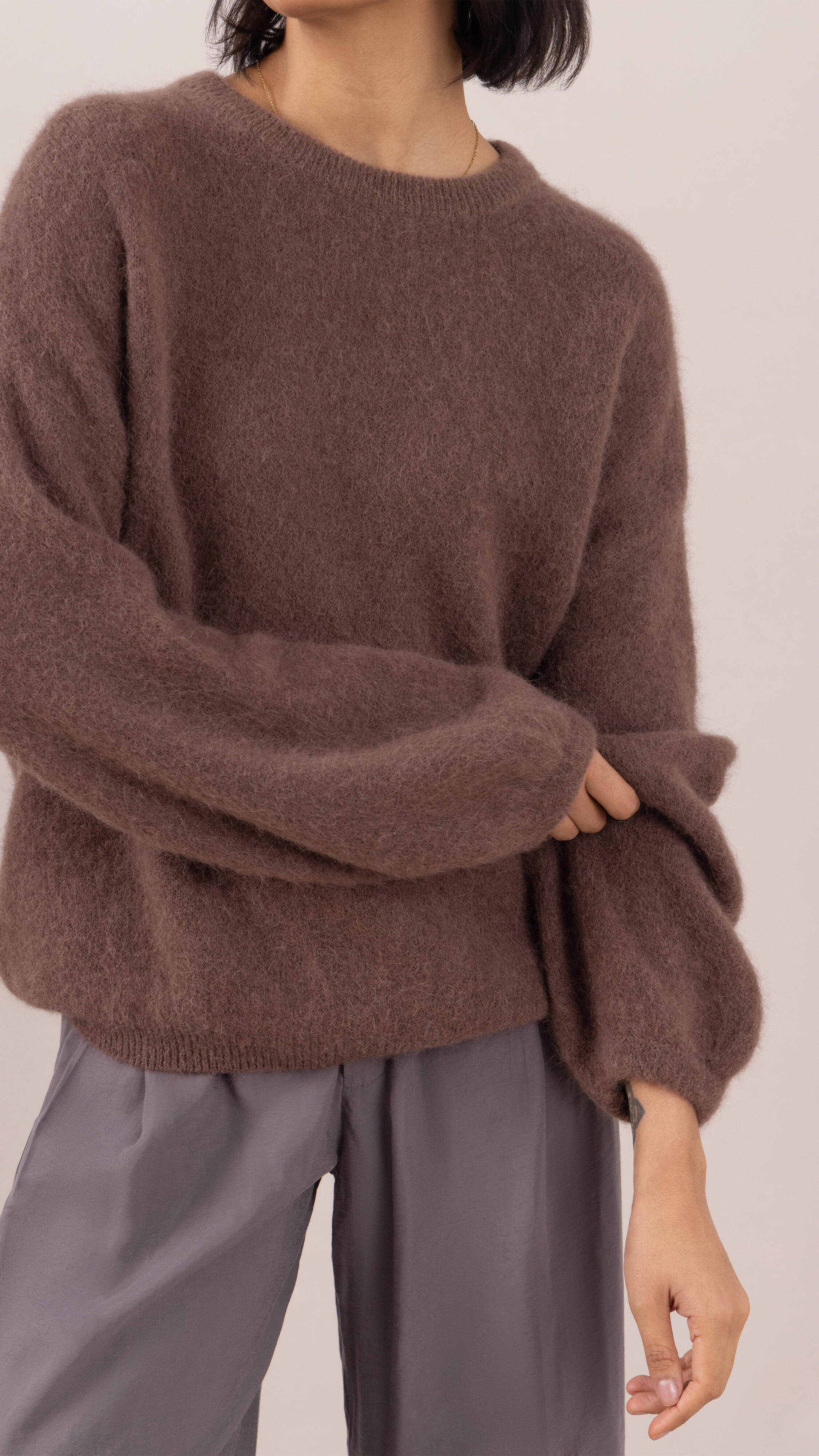 Maxine Alpaca Sweater - Espresso