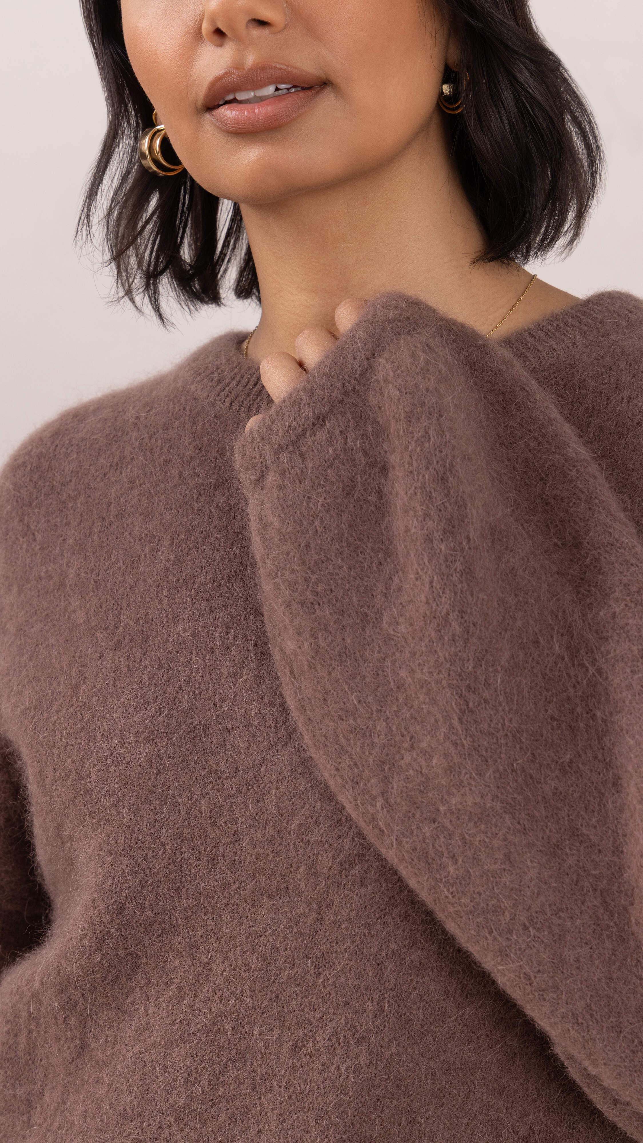 Maxine Alpaca Sweater - Espresso