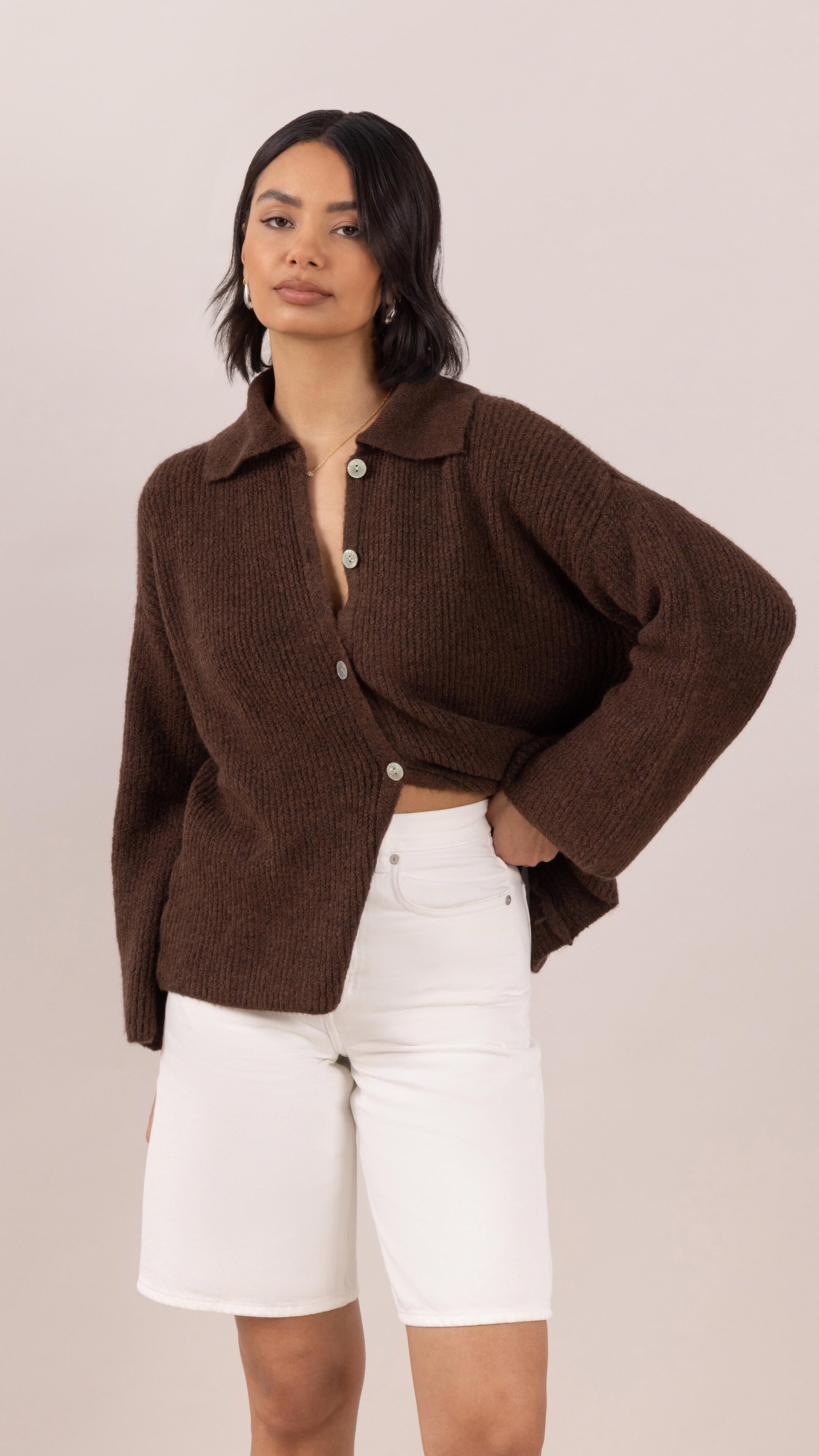 Gale Cardigan - Coffee