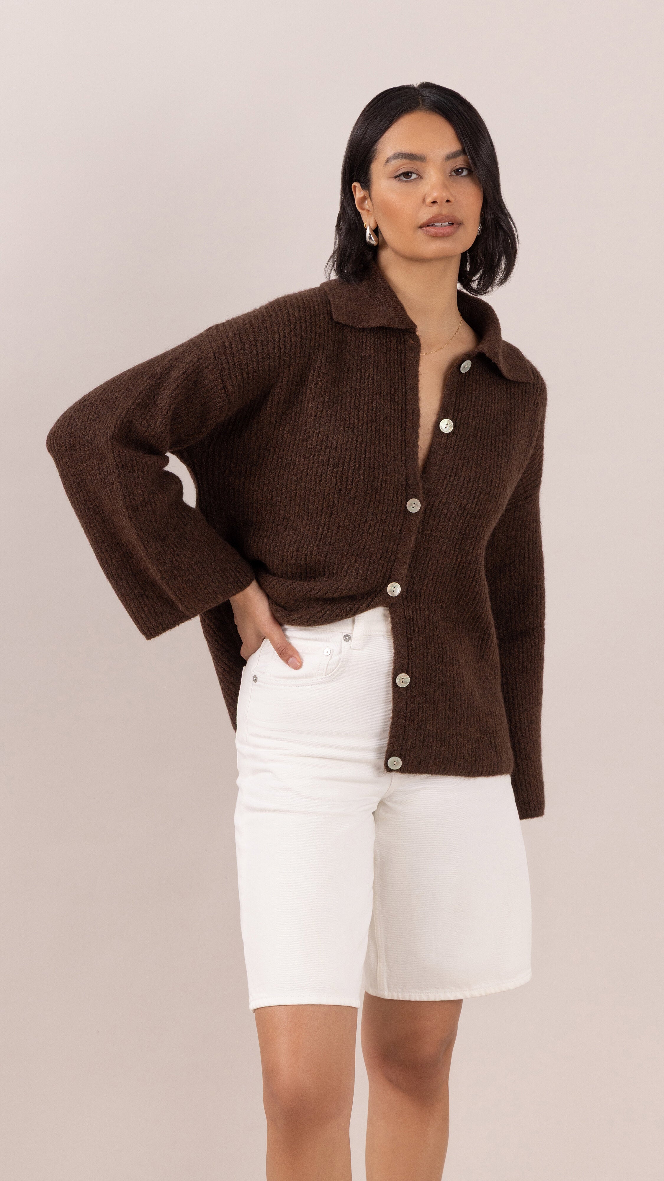 Gale Cardigan - Coffee