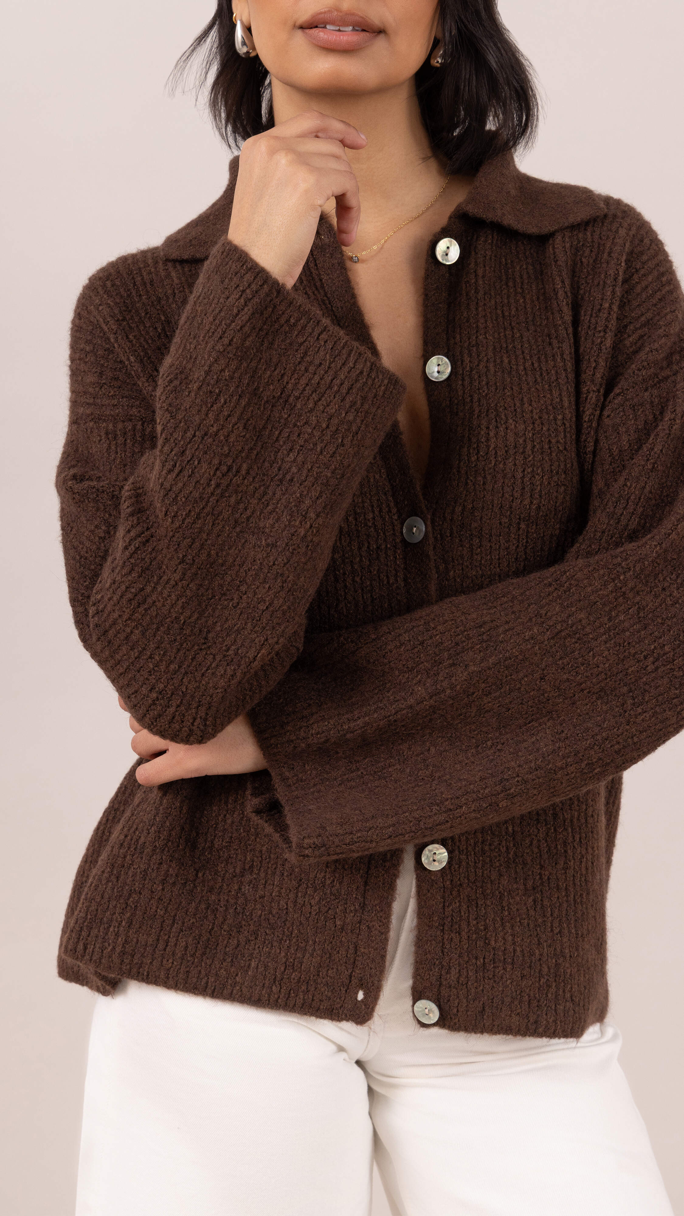 Gale Cardigan - Coffee