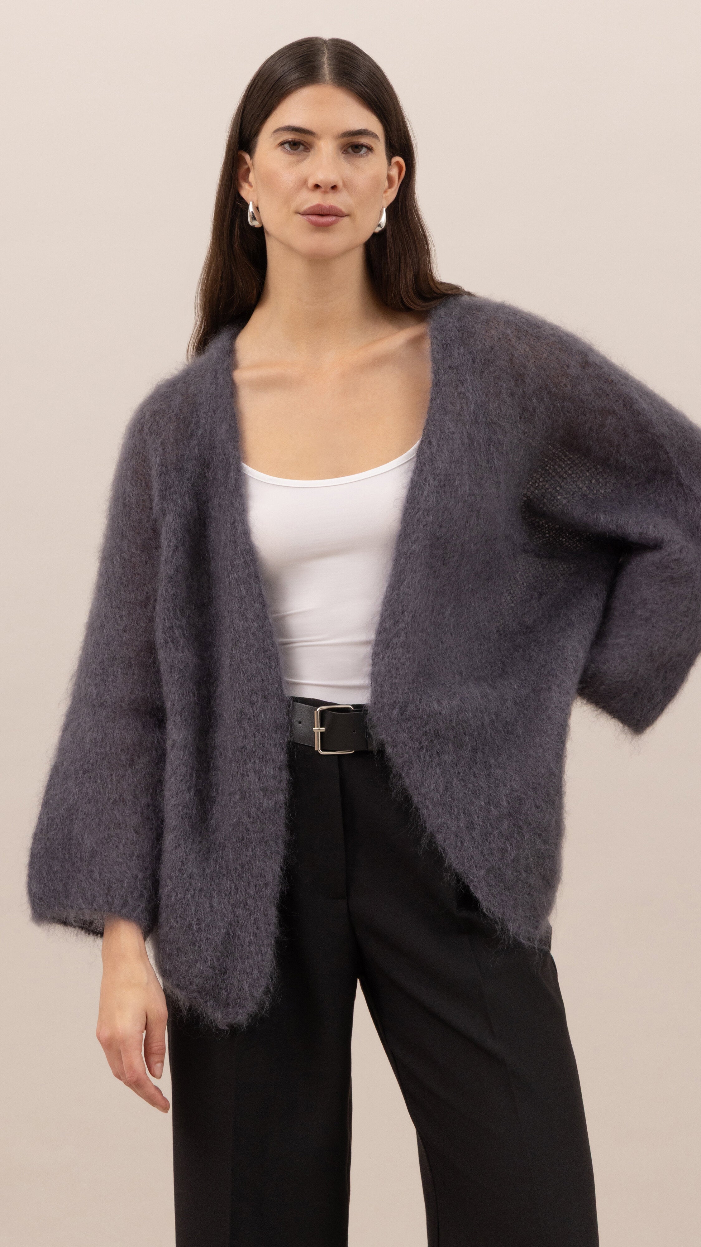 Kate Mohair Cardigan - Anthracite
