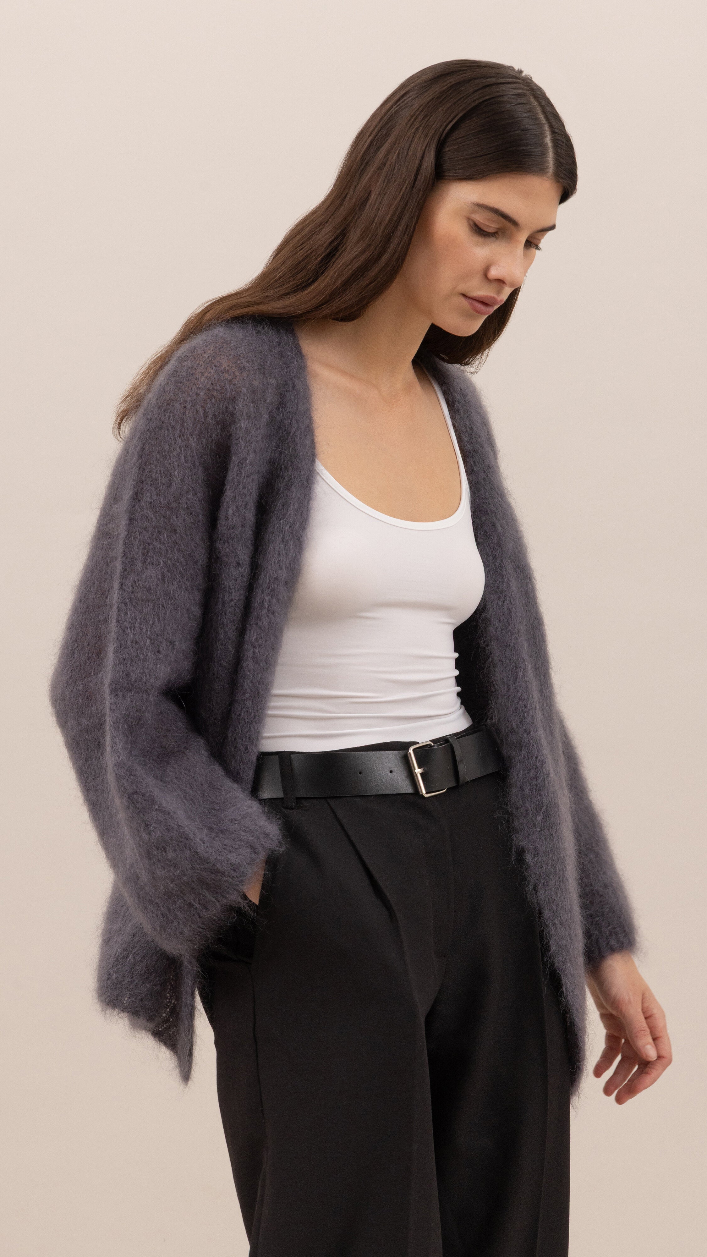 Kate Mohair Cardigan - Anthracite