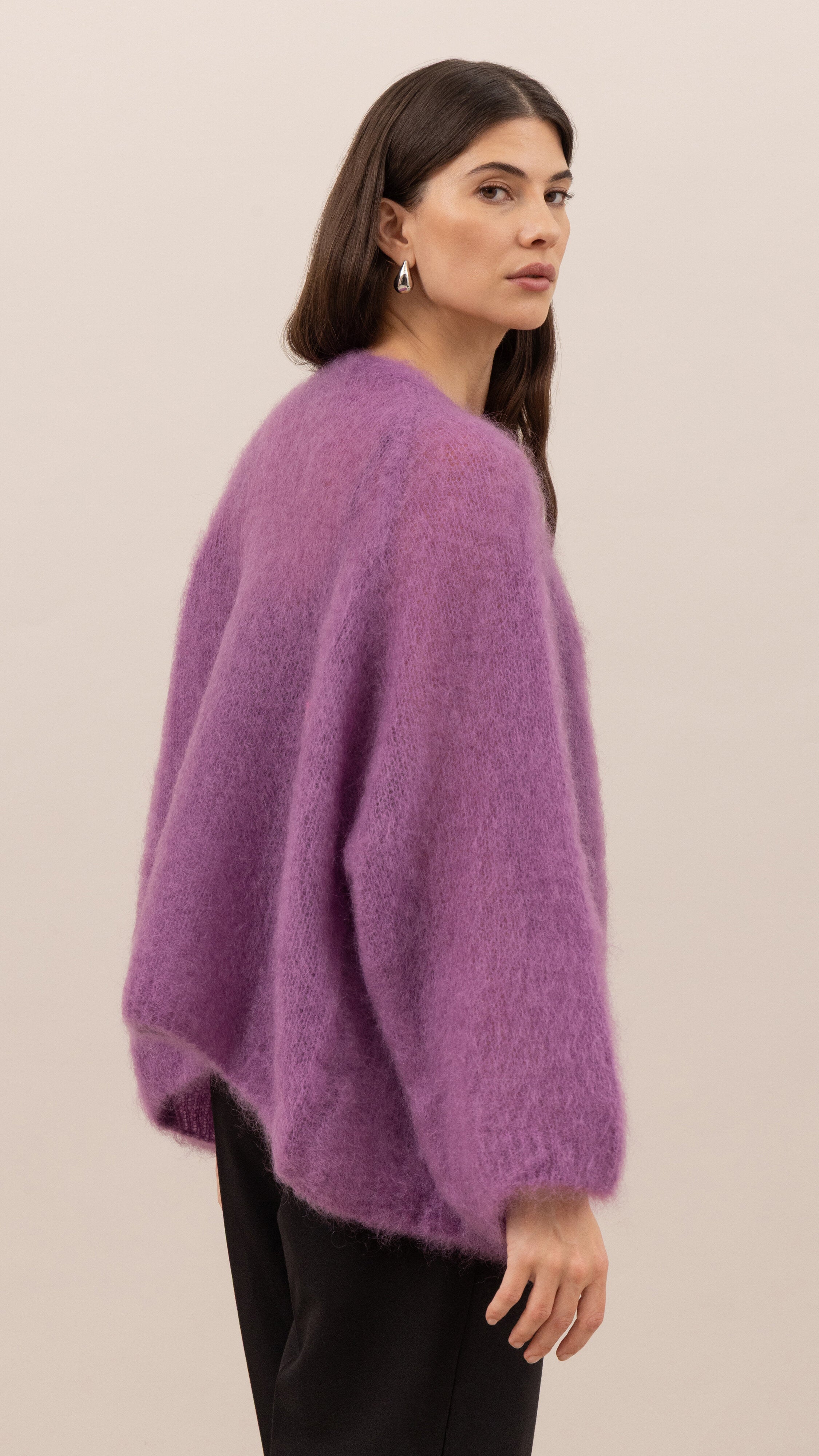 Kate Mohair Cardigan - Lilac