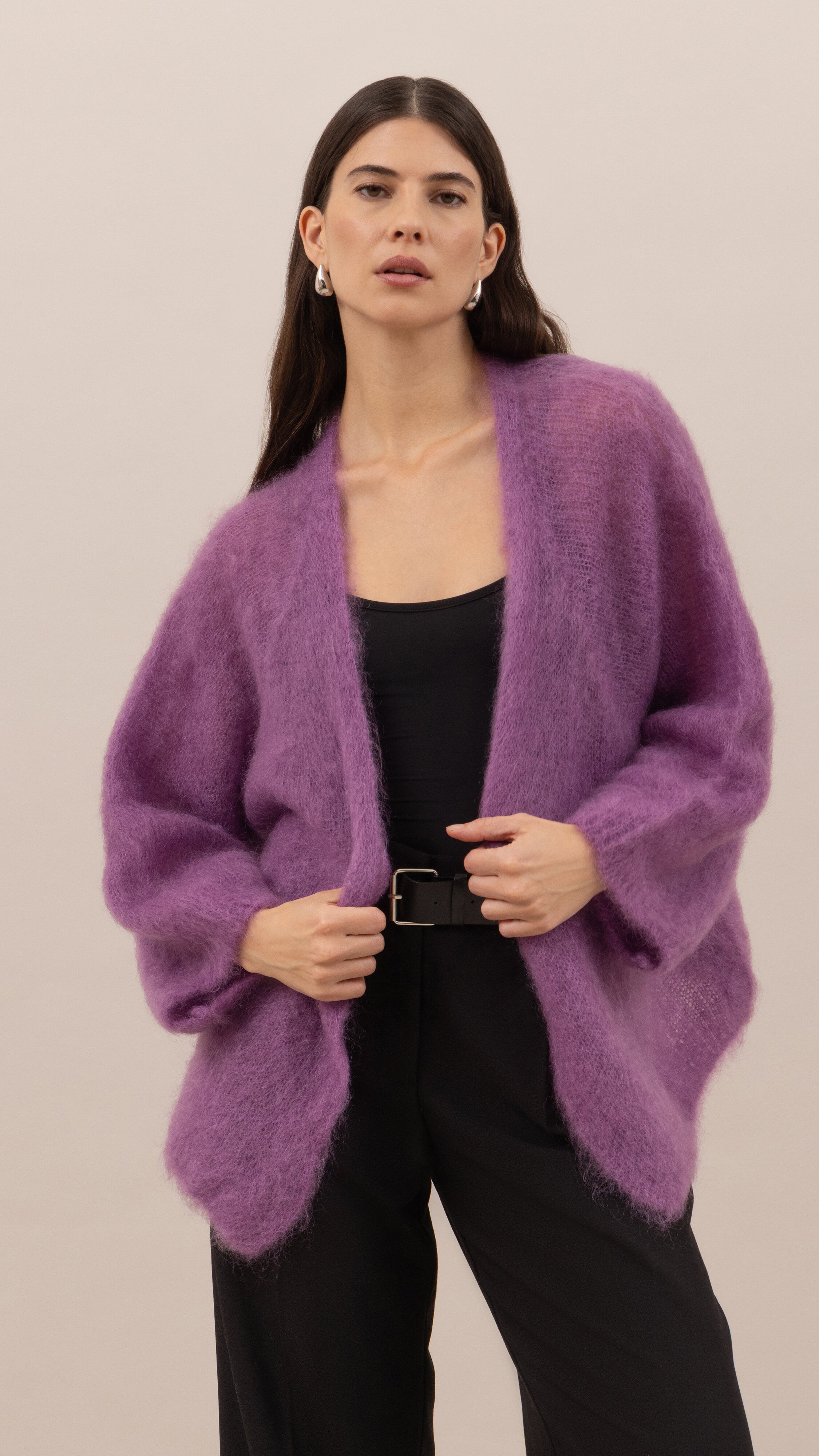 Kate Mohair Cardigan - Lilac