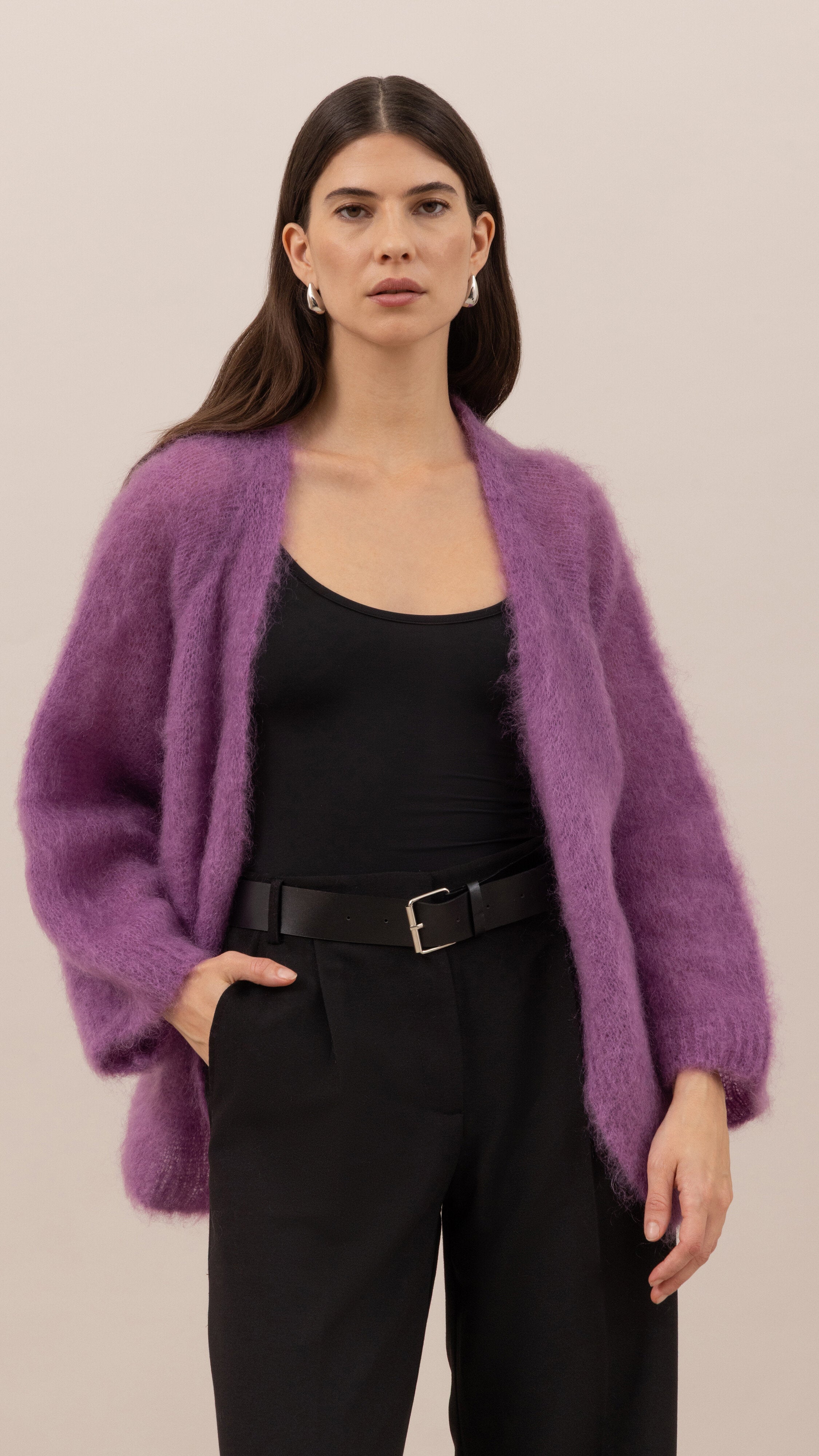 Kate Mohair Cardigan - Lilac