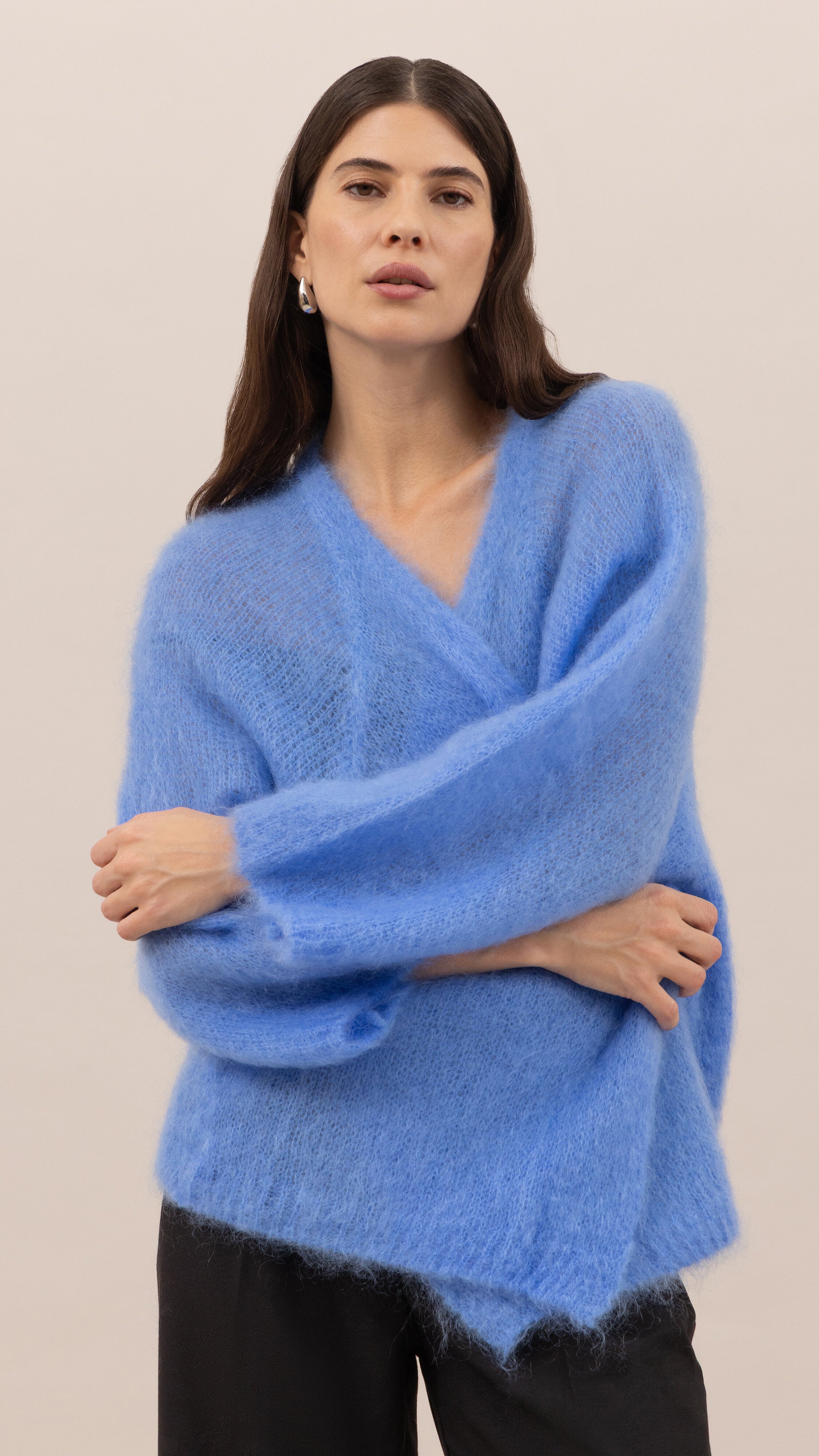 Kate Mohair Cardigan - Sky