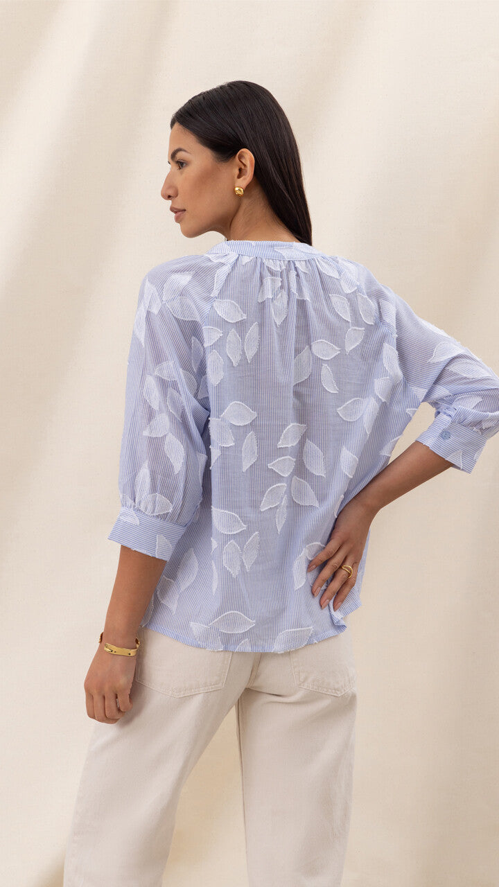 Kayla Shirt - Blue Stripe